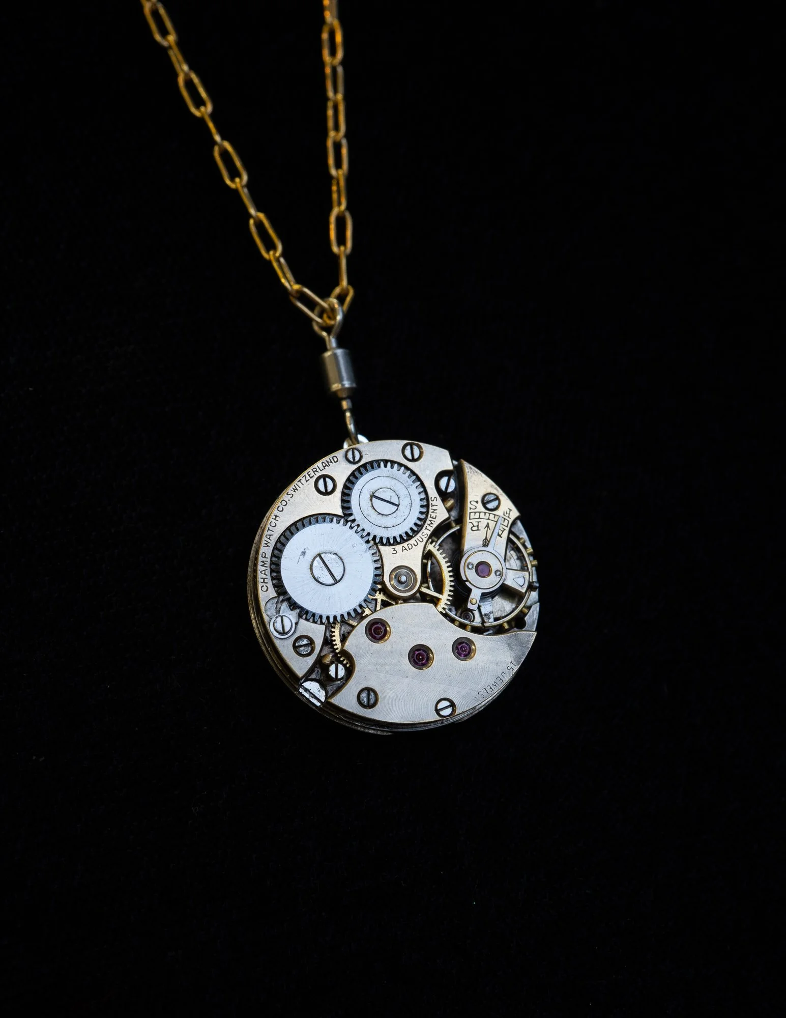Antique Round Wristwatch Double-Sided Necklace