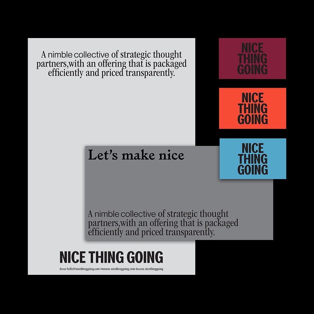 Sexy typographic identity for @nicethinggoing &ndash; Design by @gemmarmahoney 🔥
-
-
-
Submit your work 👉🏼 link in bio
-
#designinspo #typographic #visualidentity #graphicdesign #layout #designinspiration #typedesign #type #minimal #typography #pr