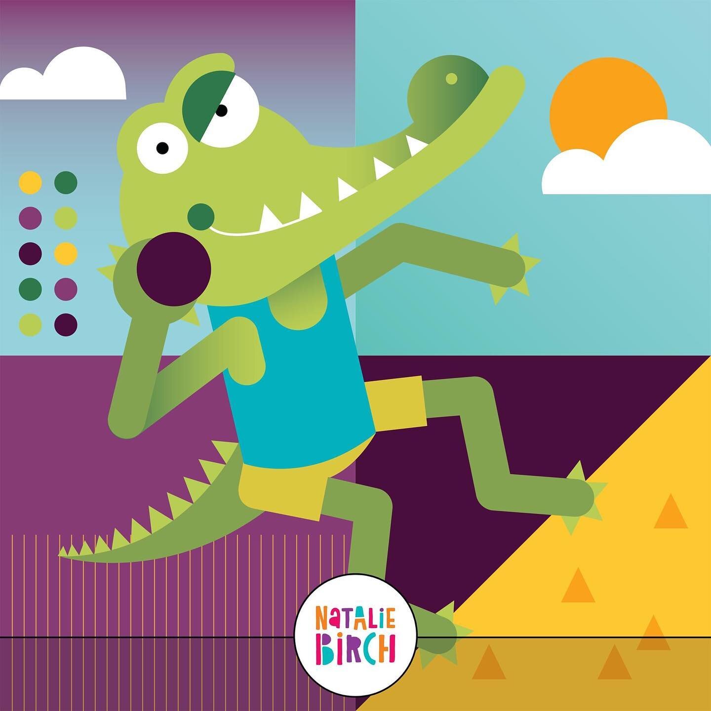 &ldquo;Crocput&rdquo;
A reptilian bloke doing shot put!
Suggested by @effieploudias 🐊 ⚫️

#illustration
#illustrationartists
#illustrationart
#australianartist
#australianillustrator
#designandillustration
#childrensillustration #earlychildhoodeduca