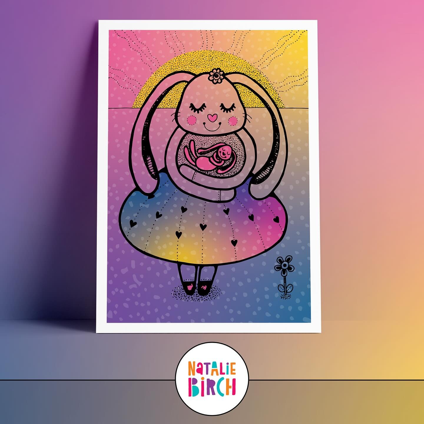 👀 To all those following along at home, I did a sneak peek of a new artwork last week and asked you guys to guess what sort of cute animal it might be. Well&hellip; here she is in all her glory! Did you guess correctly?

🐰 BUNNY HUGS 🐰 
Prints ava