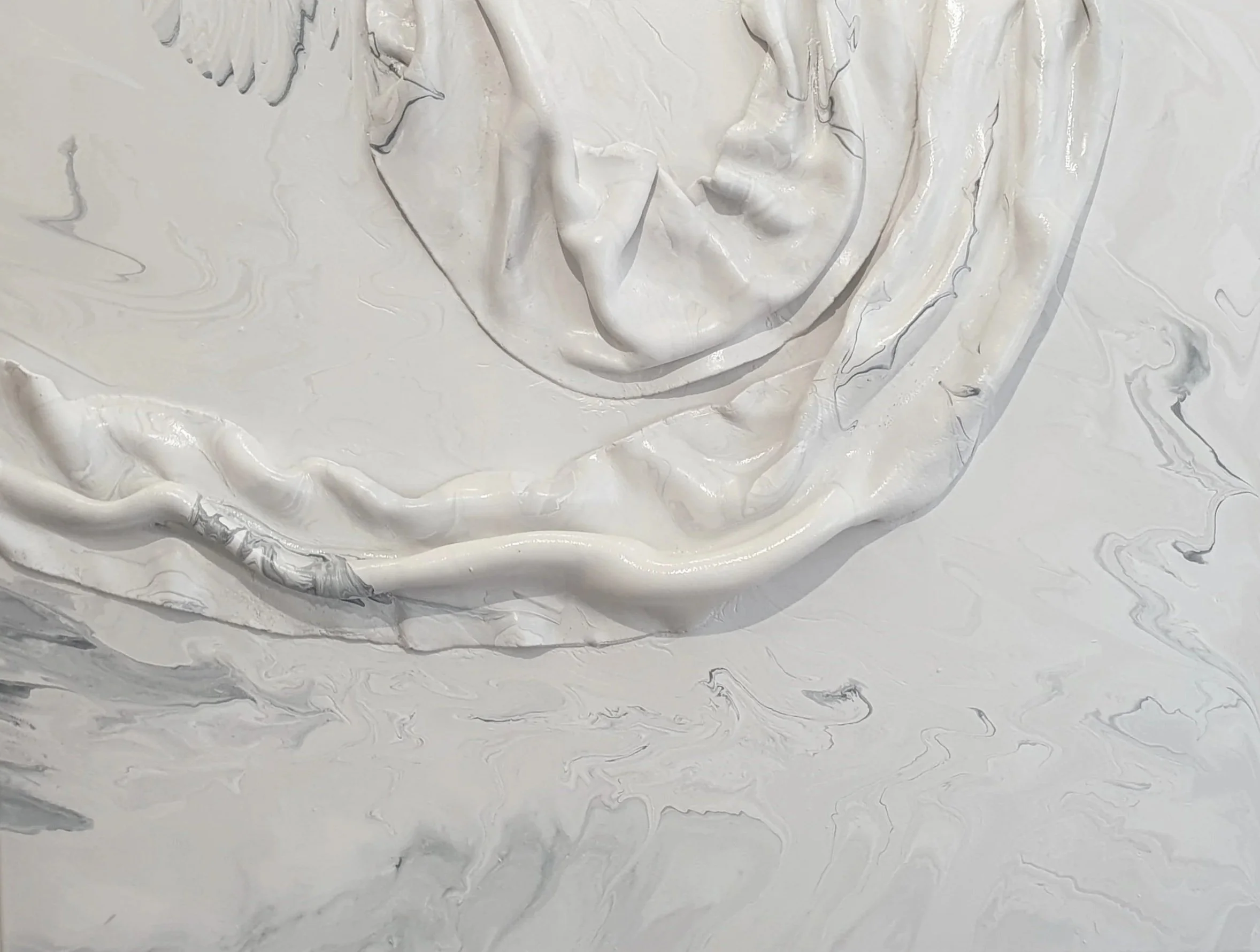 sculpture painting abstract white