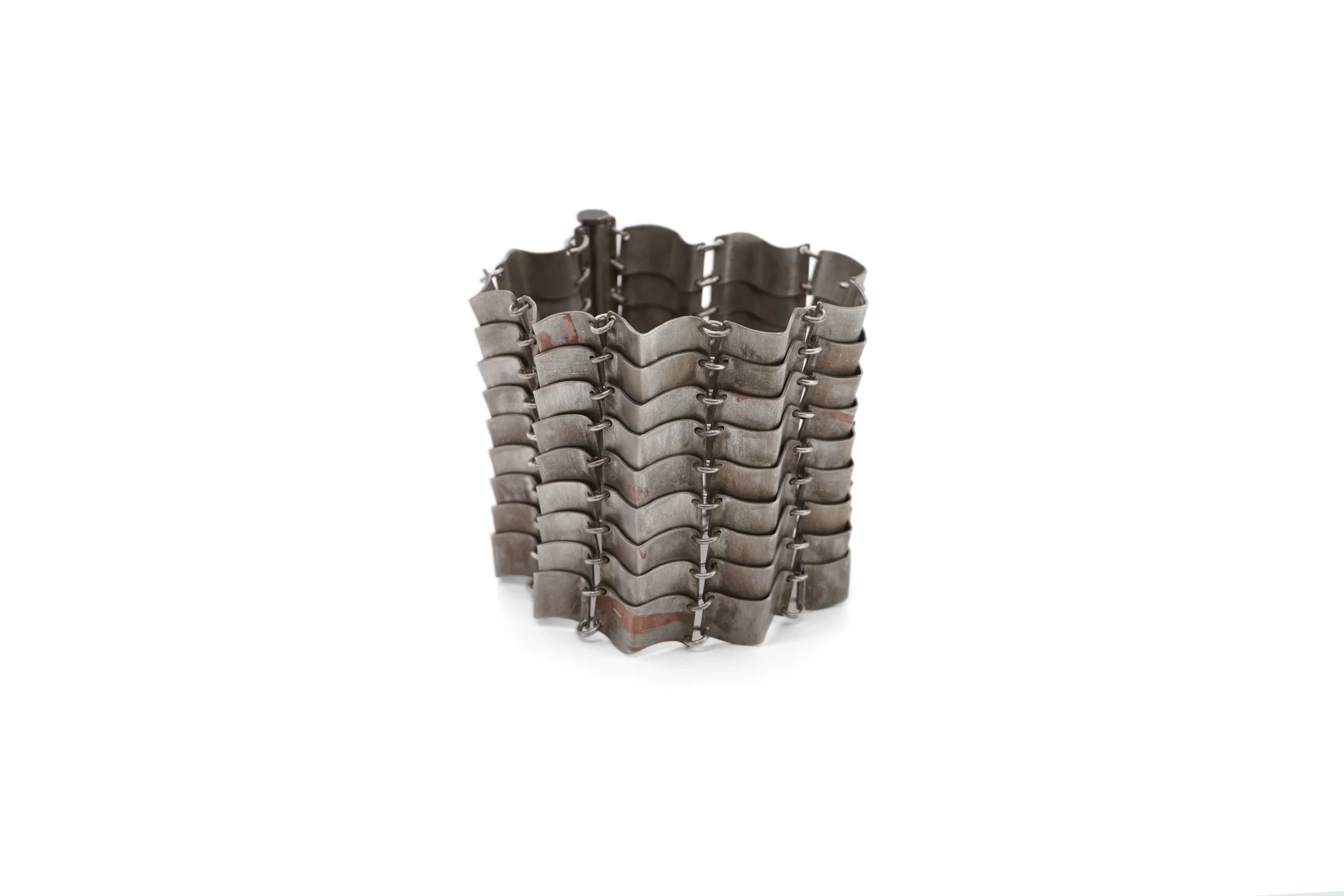 Shibuichi, sterling silver