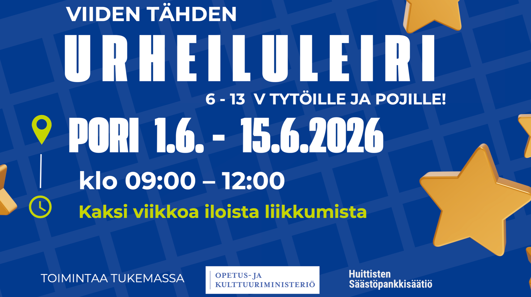 Viiden Tähden urheiluleiri - porilaista seurayhteistyötä parhaimmillaan