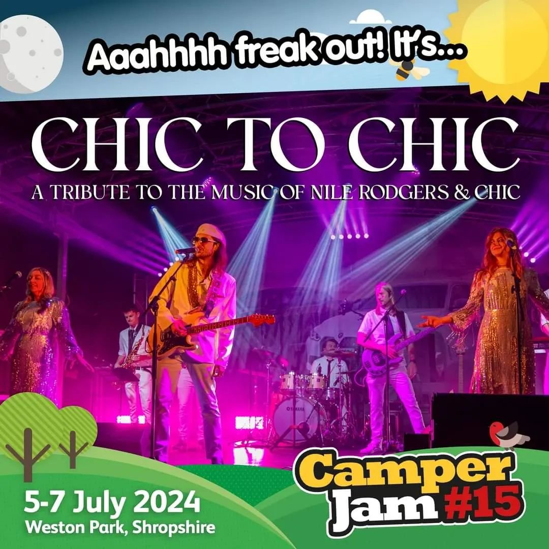 **Another festival announcement** We can't wait to play @camperjamfestival on Friday 5th July! 

Tickets are available now 

#nilerodgersandchictributeshow #chictributeband #disco #nilerodgersandchic #nilerodgersandchictribute #chictributeshow #chict