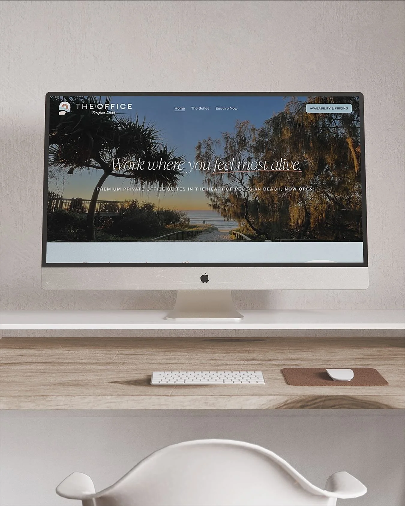 Website design for @theofficeperegianbeach - a new office of premium private suites in the heart of Peregian village, now open!