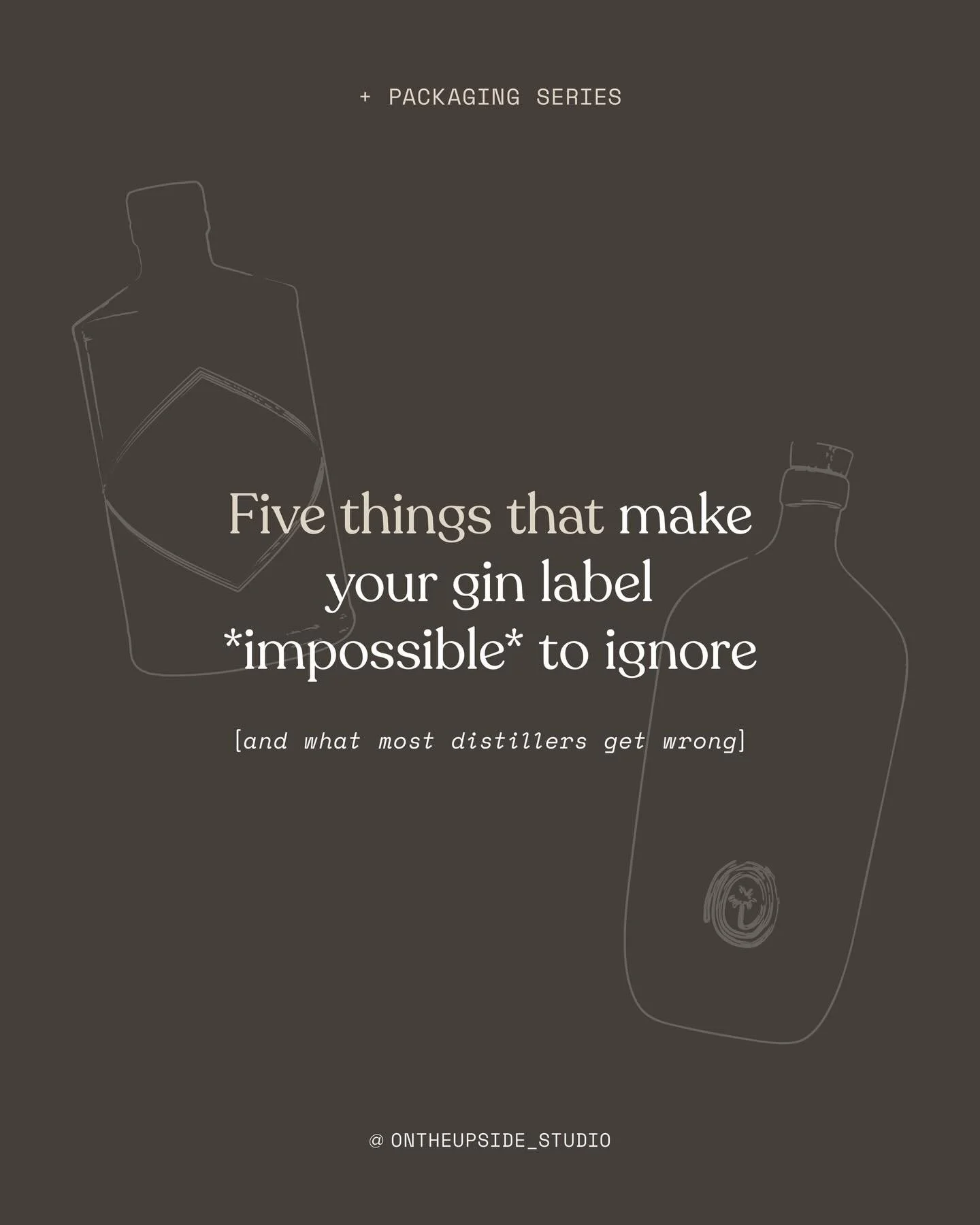 HOT TAKE / the gin industry has a design problem. 

This isn&rsquo;t because beautiful bottles don&rsquo;t exist; in fact, many do. With over 600 craft gins on the market in Australia alone, your label needs a shelf-stopping presence - one that makes