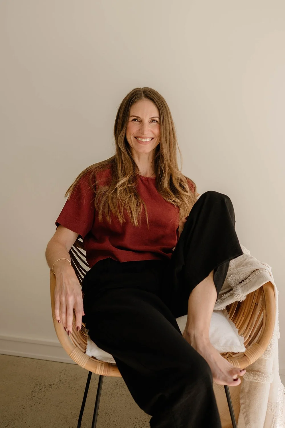 Jackie Ryder, Founder + Designer of On the Upside, a Sunshine Coast design studio. Photo by Rachael Gerhard.