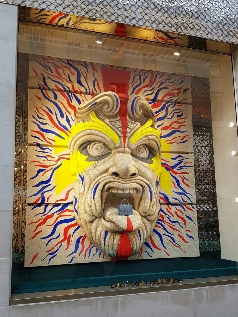 Louis Vuitton Window Display, Poly Carved Sculpture