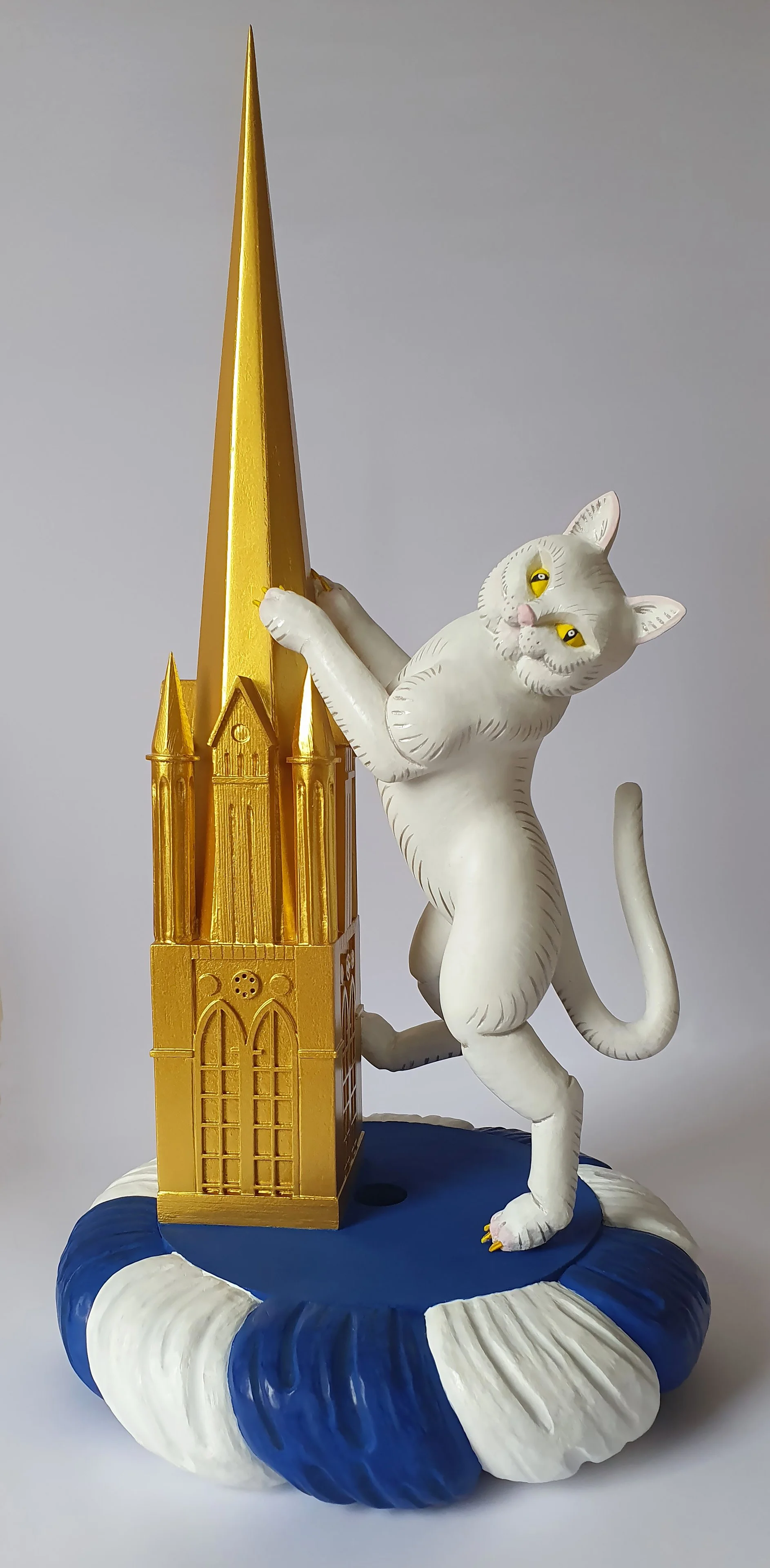 Heraldic Crest, 240 x 480 x 54 mm, hand carved limewood & casein polychromy,  private commission, 2025