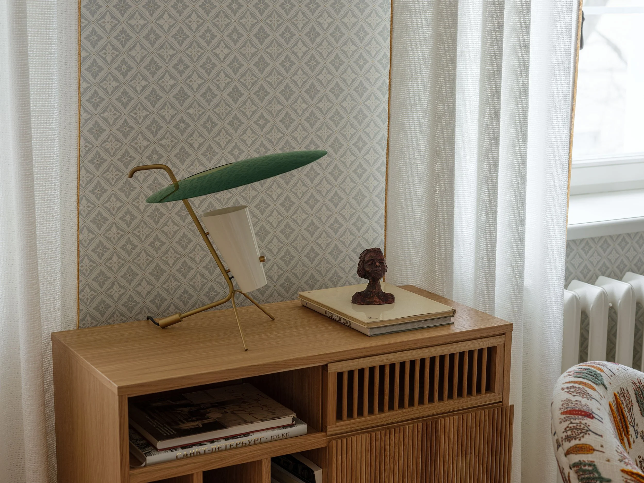 Apartment designed by Marie Pilipenko, Pushkin, 2025