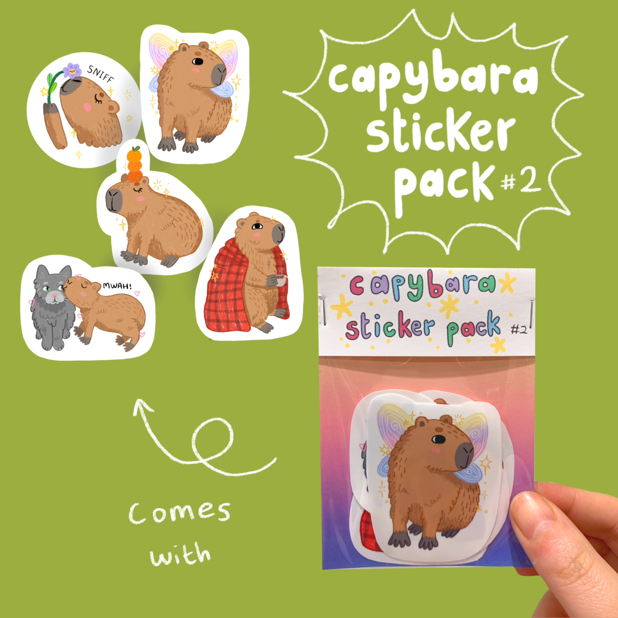 capybara sticker pack #2