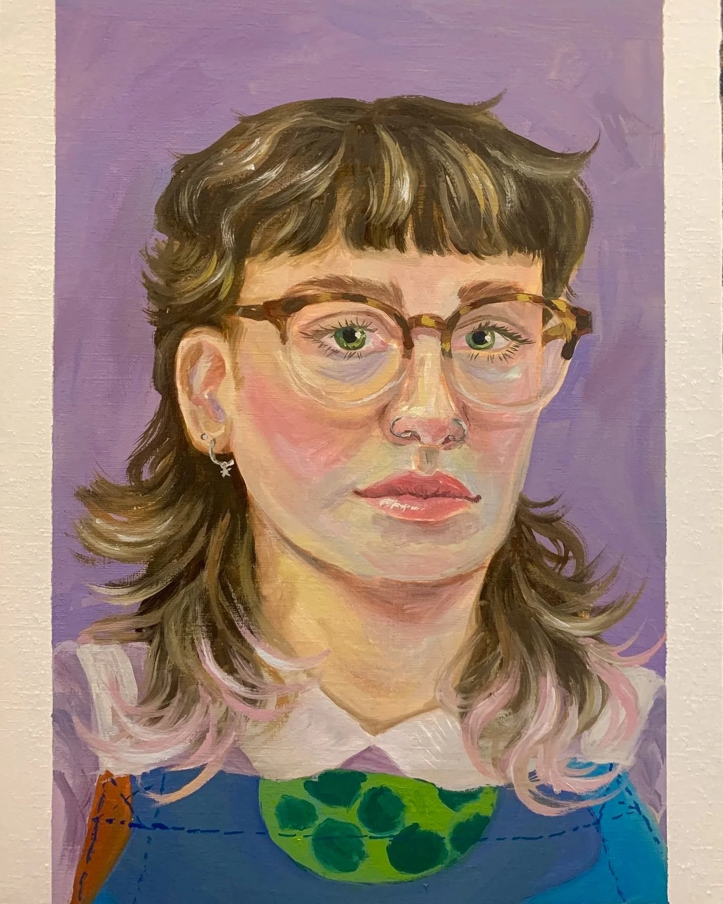 'self portrait' oil paint, 2023