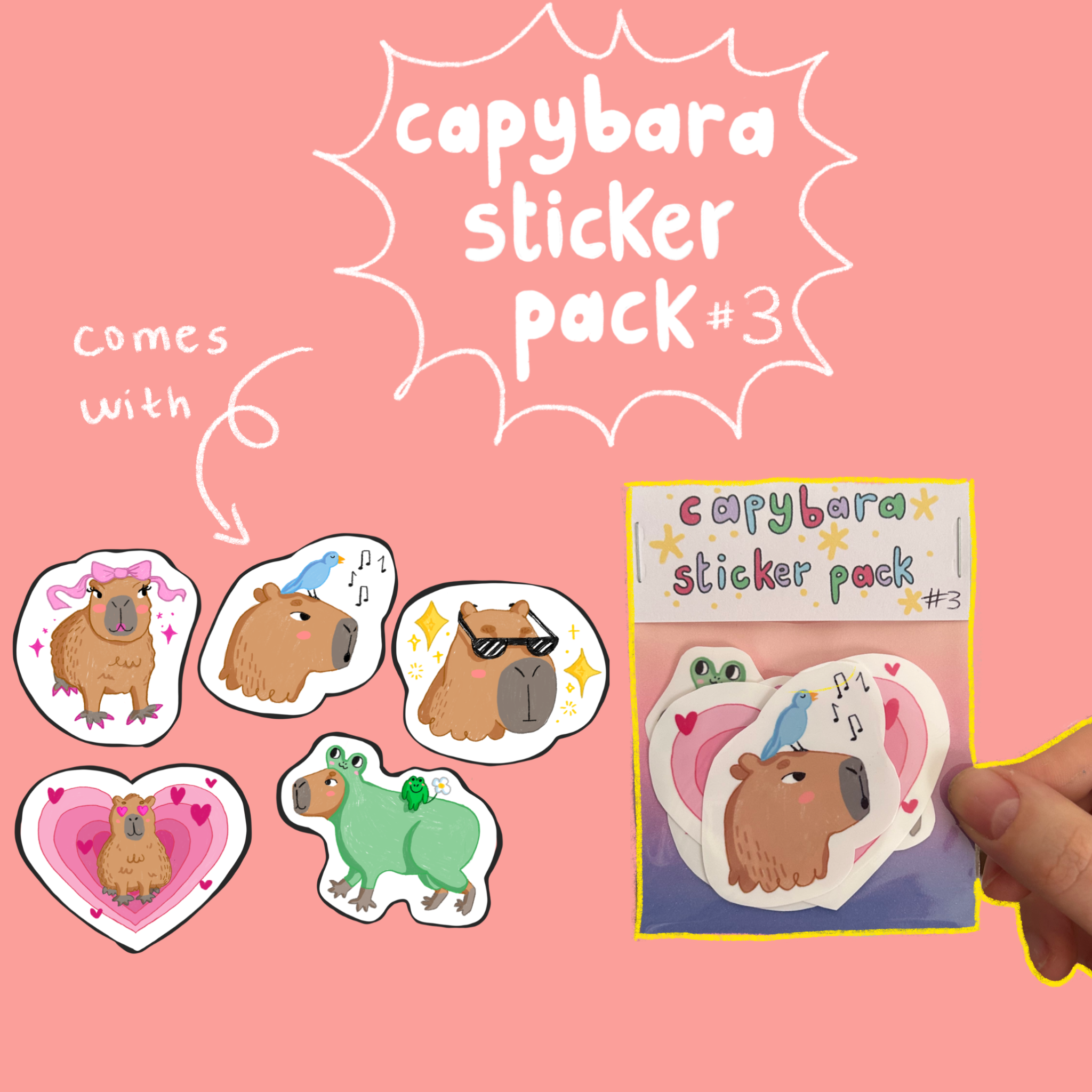 capybara sticker pack #3