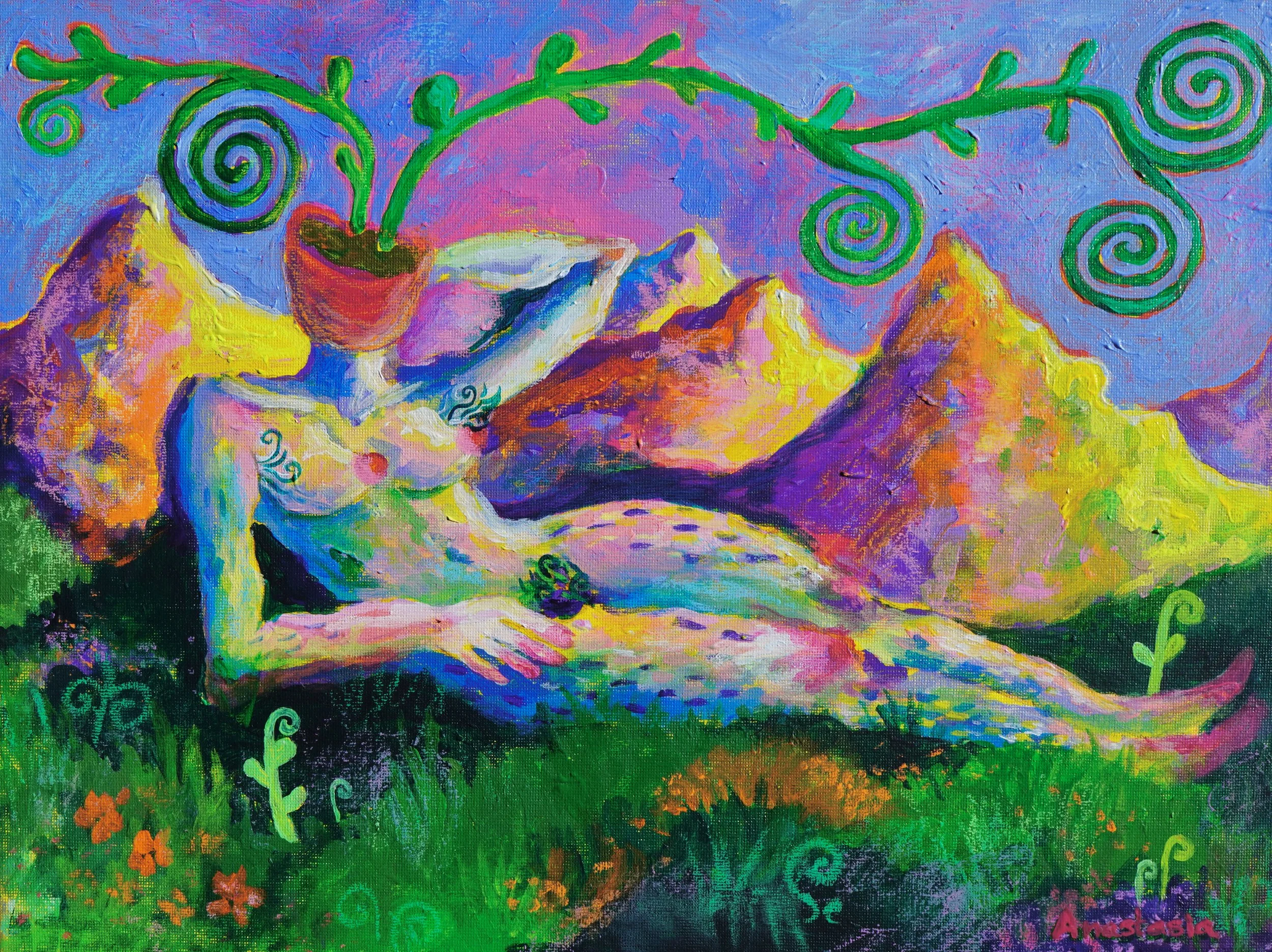 abstract beauty - original acryliccpainting