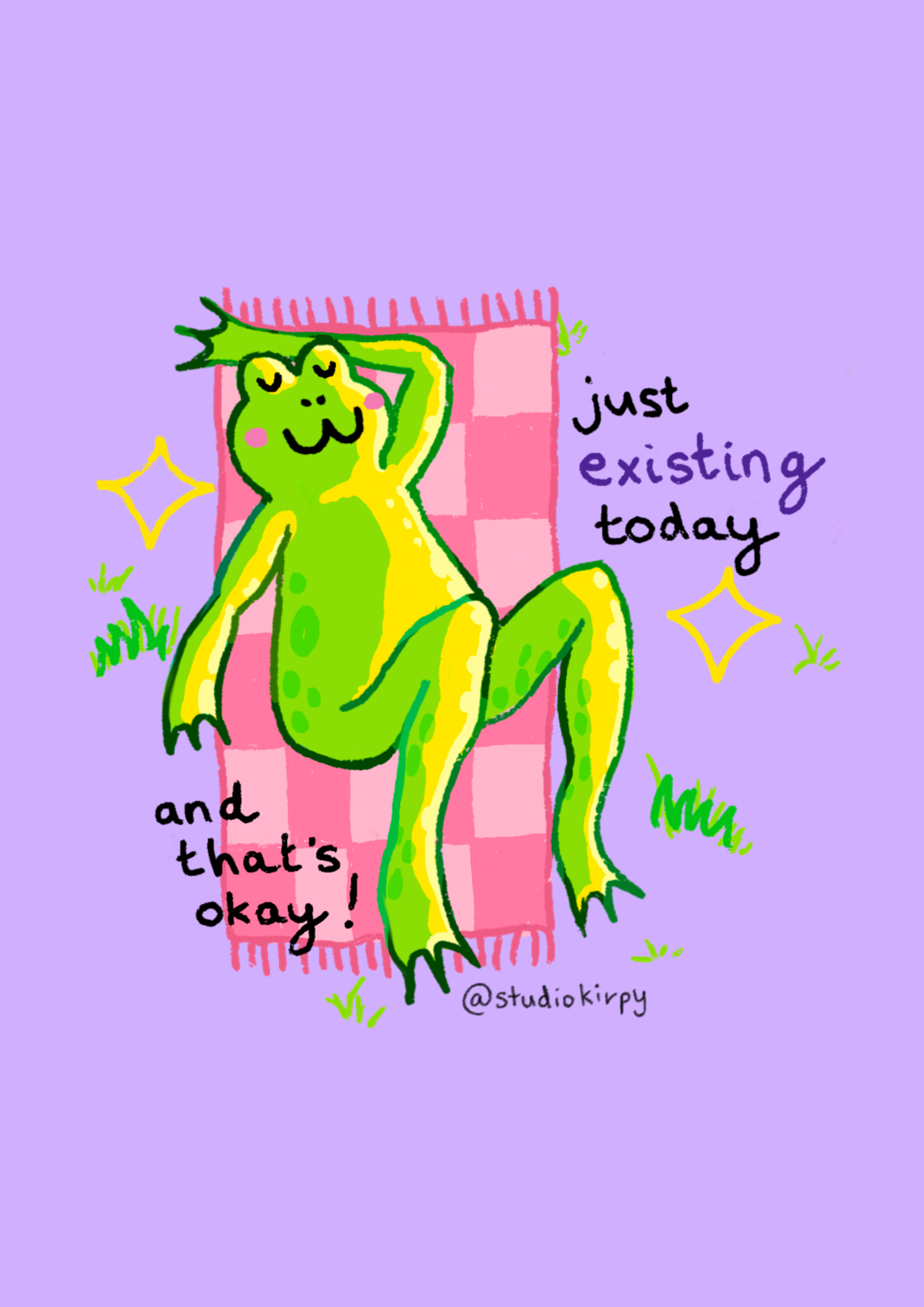 just existing today - art print