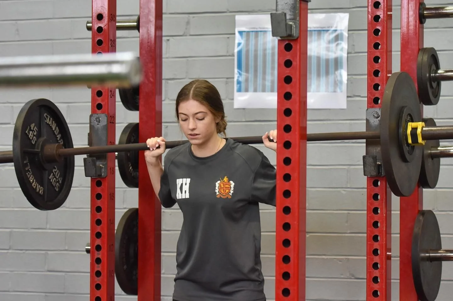 Clarke Central High School weightlifting student Kenzie Howell, a senior, lifts weight in the James M. Crawford Memorial Arena on Nov. 5, 2021. According to CCHS physical education department teacher Kasi Carvell, CCHS has not provided female student