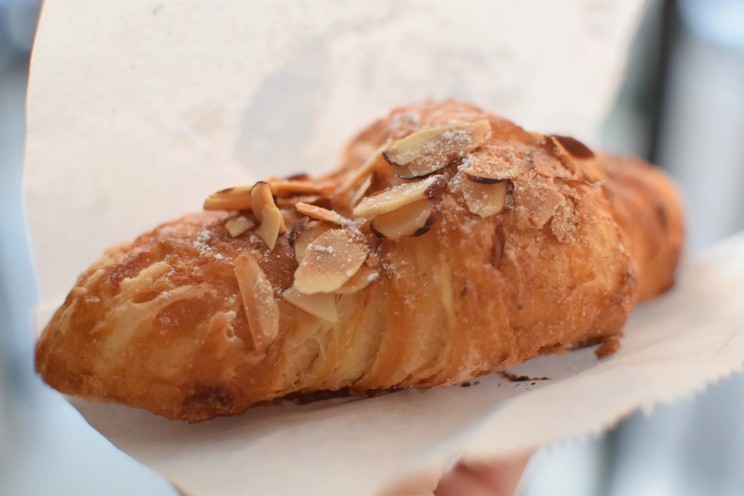 Almond crossiant from Moonlight Bakery