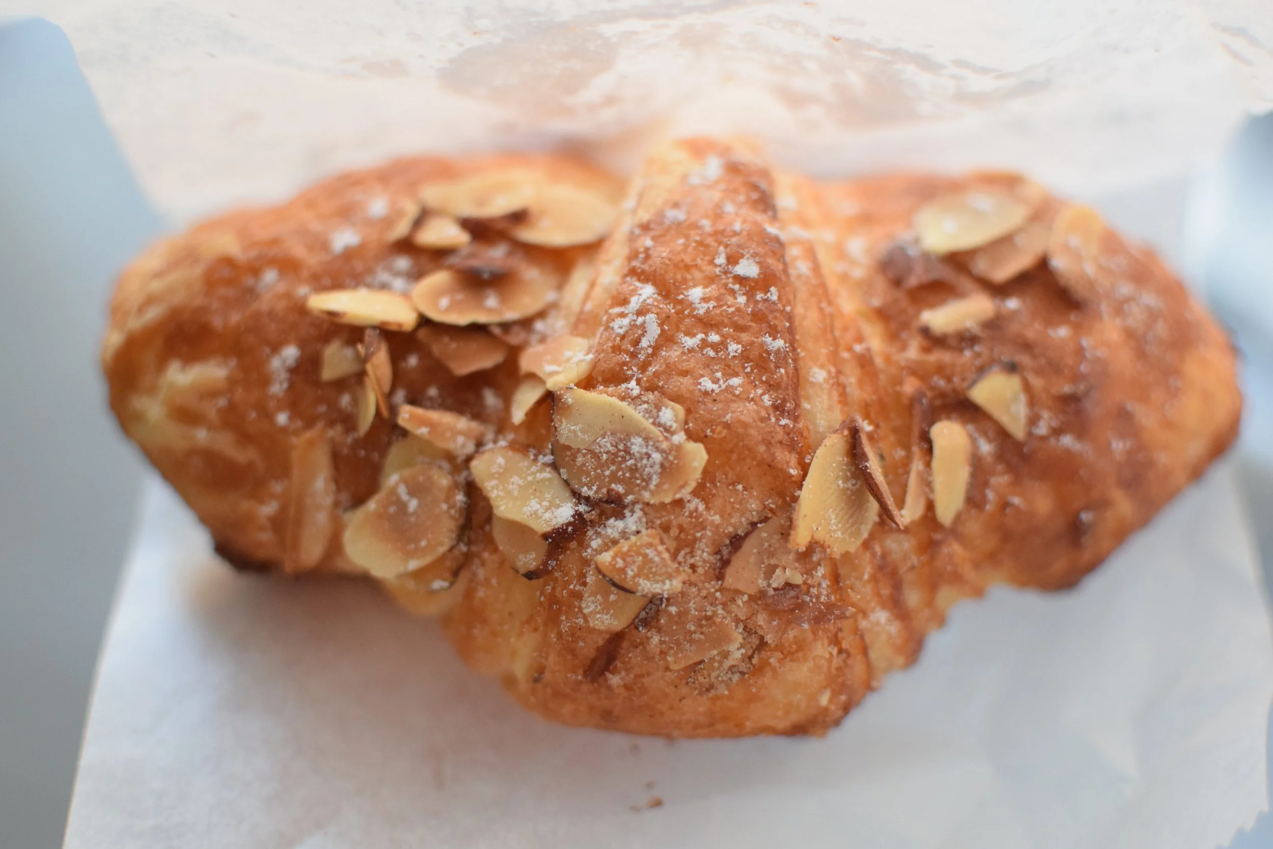 Almond crossiant from Moonlight Bakery