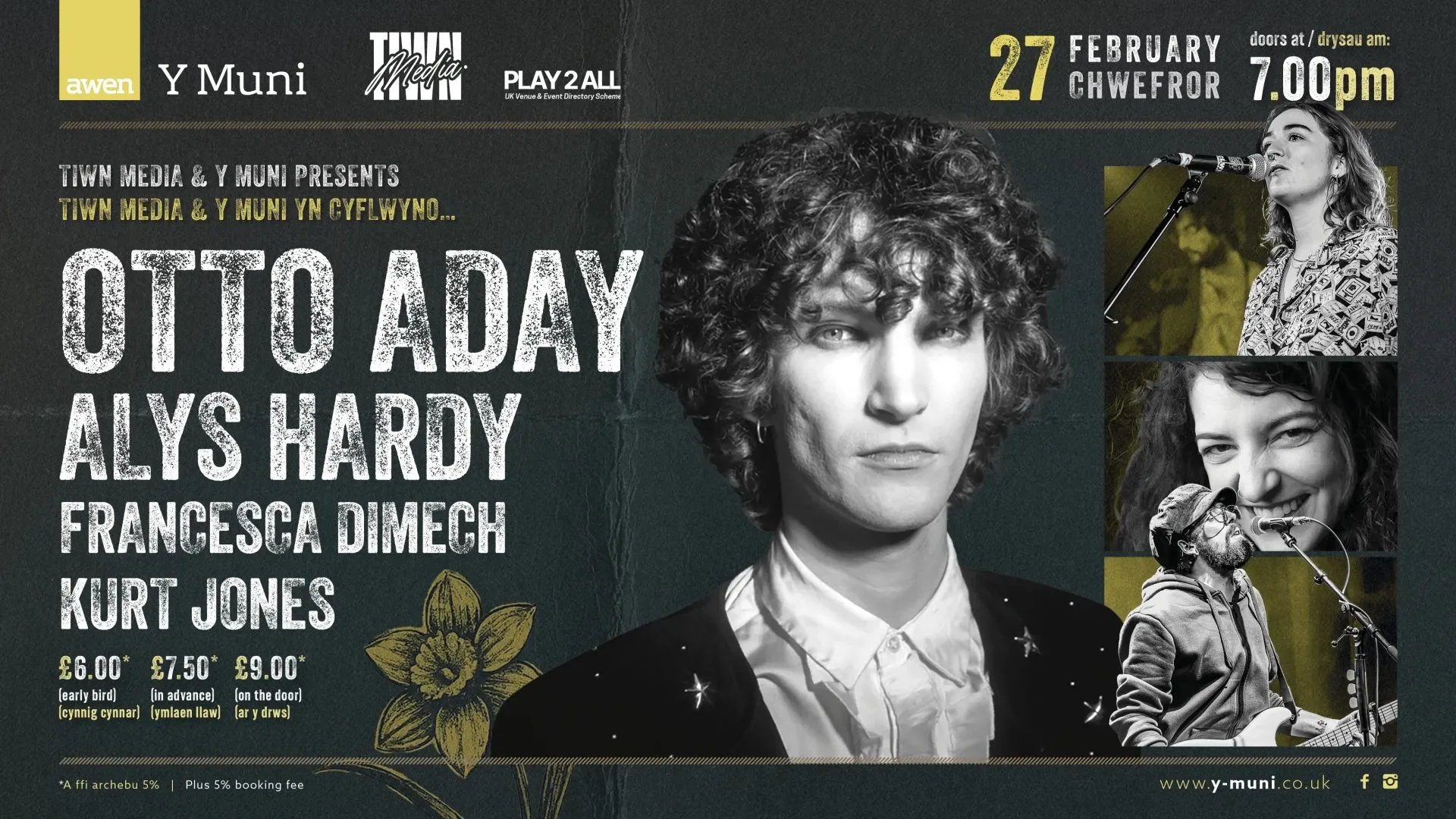 TIWN Media & Y Muni Presents: Otto Aday, Alys Hardy, Francesca Dimech and Kurt Jones