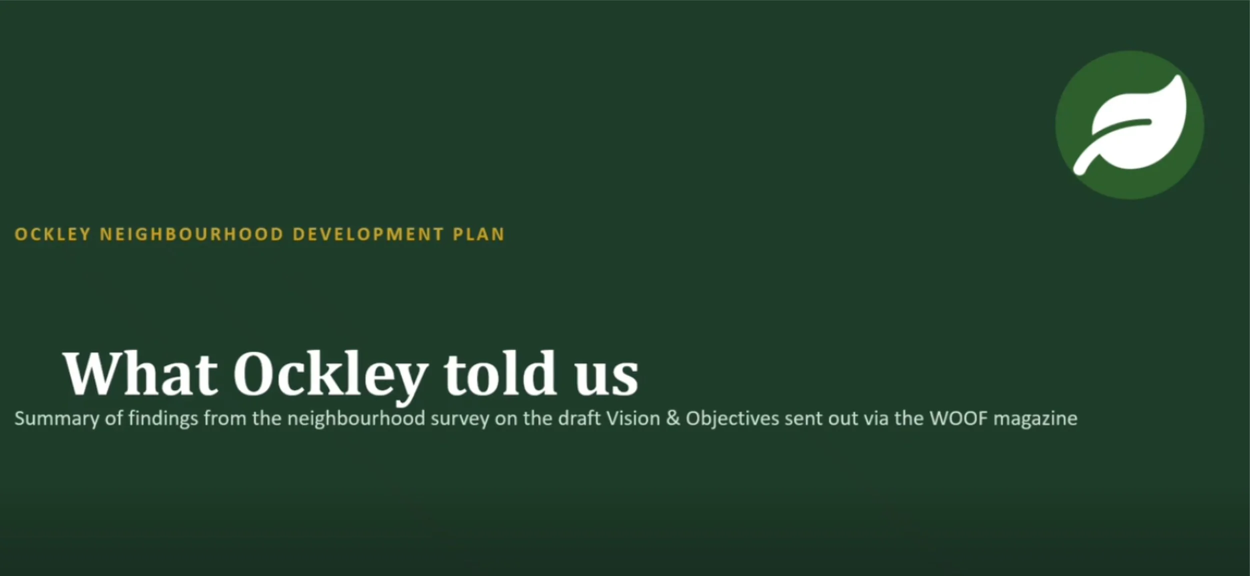 Ockley Neighbourhood Development Plan