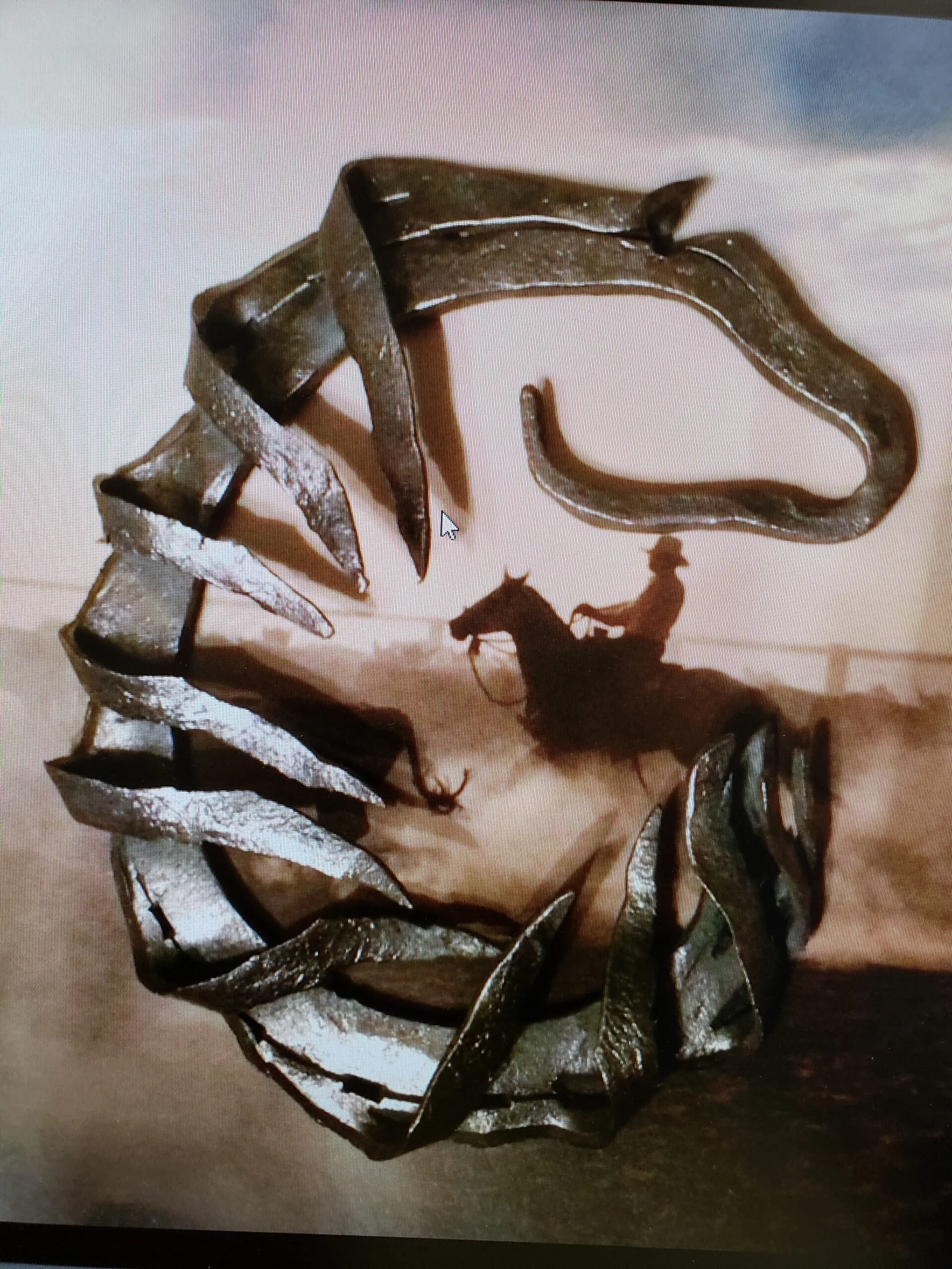 Metal horseshoe art by Bruce Adamson