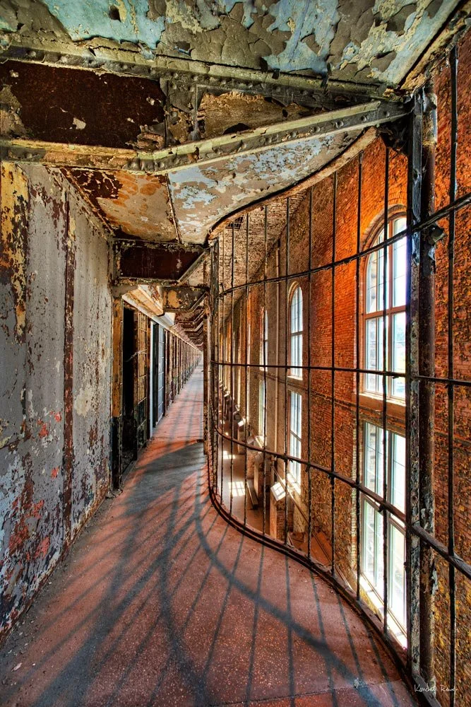Mansfield Reformatory curved wall photography by Kendall Reeves