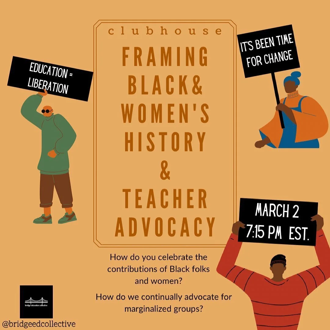 Tonight! Join us as we discuss what it truly looks like to liberate young minds. Interested in speaking? Slide in your DMs! 
.
.
.
#blackeducators #blackteachersmatter #womensupportingwomen #womenempowerment #womenshistorymonth #blackhistorymonth #bh