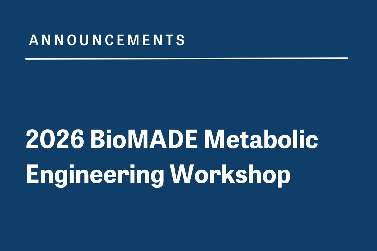 Metabolic Engineering Workshop: July 27-28, 2026