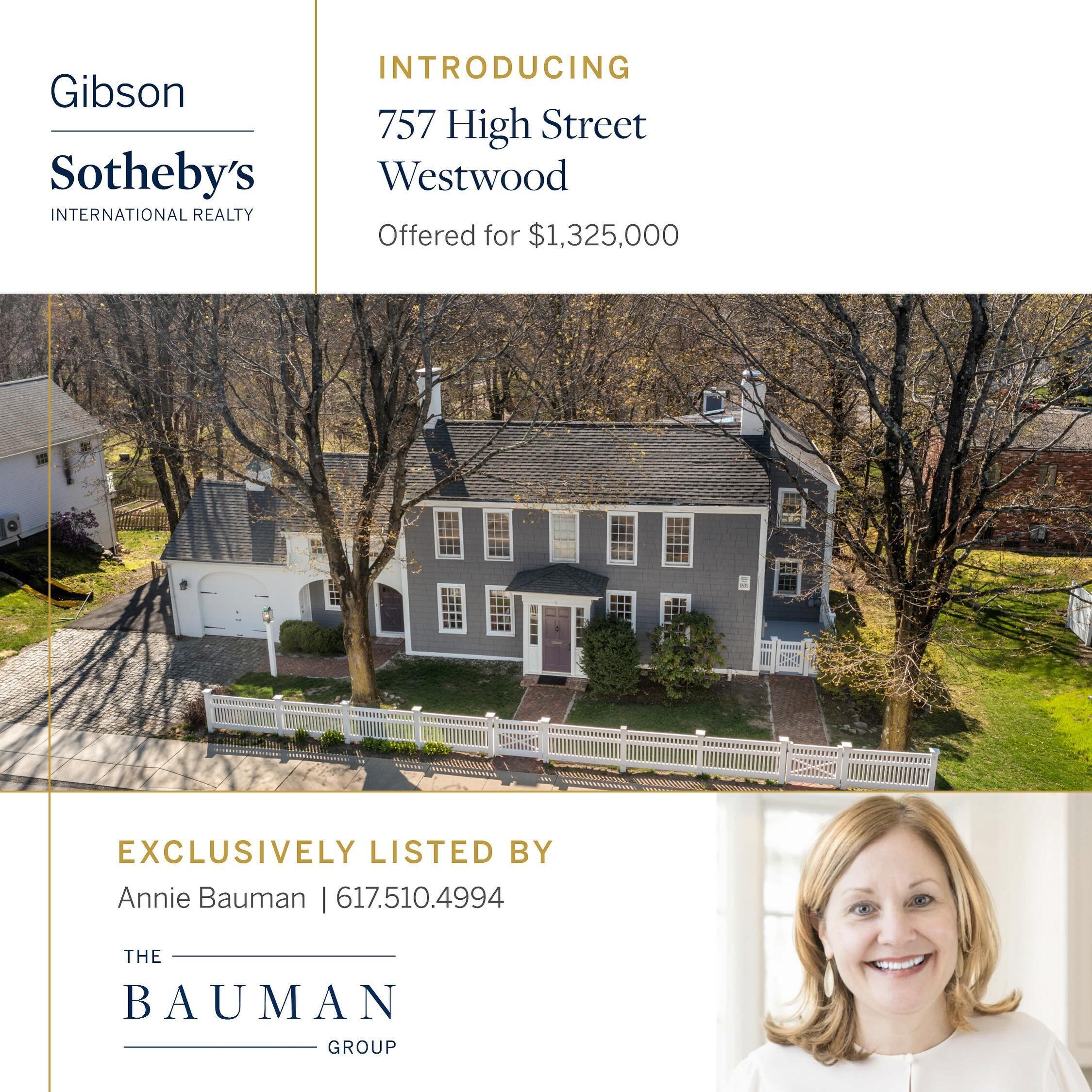 Psyched to launch 757 High Street Westwood. Character and charm define this beloved in-town gem. Richly renovated without compromising its architectural integrity, this home includes over 3000 square feet of living space on three levels. Join me this