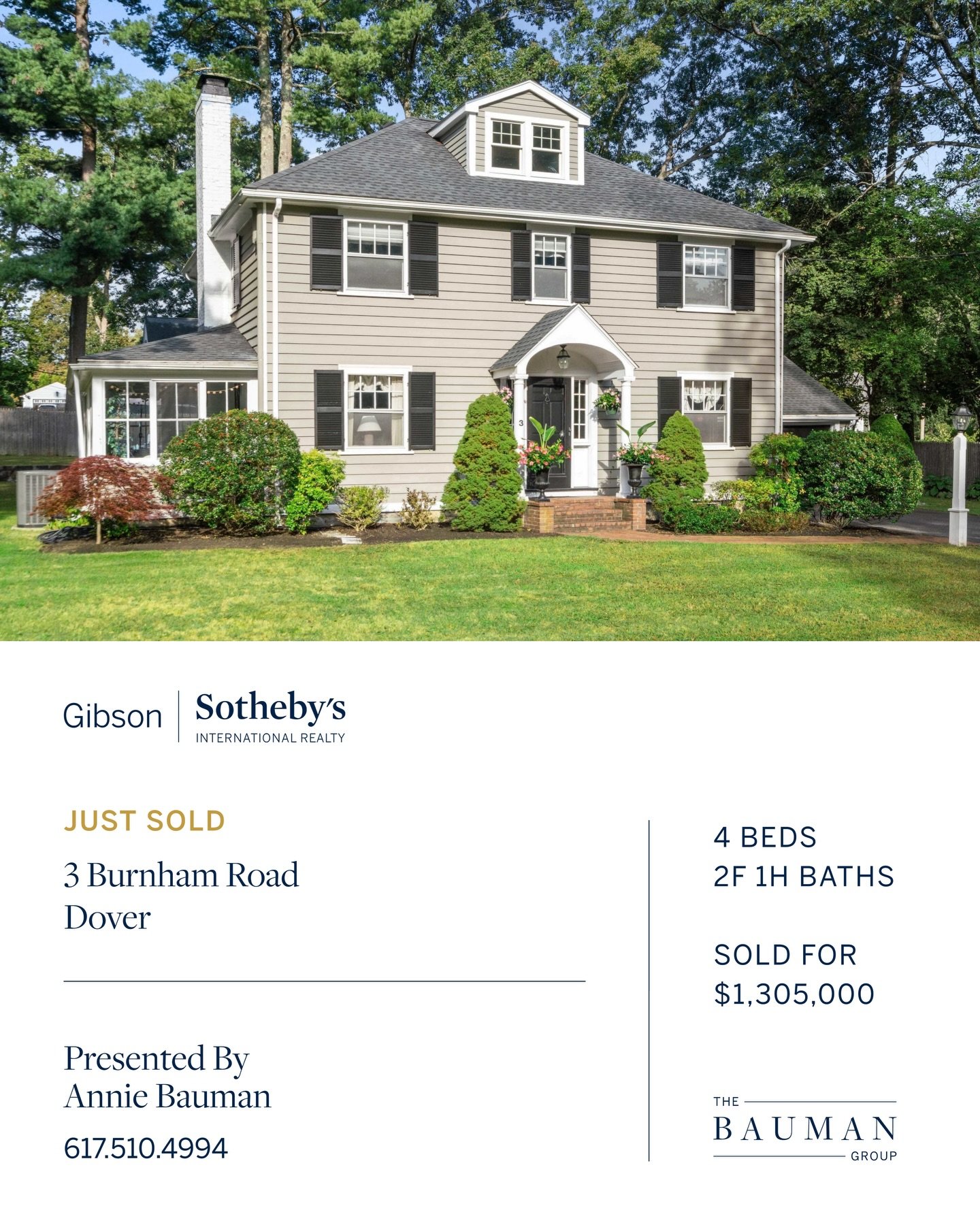 Congratulations to my spectacular sellers who closed on their home on Monday. 3 Burnham Road is special-an in-town location walkable to Chickering, the library, tennis courts and all of Dover's hot spots. After 30+ days of showings and a total of fou