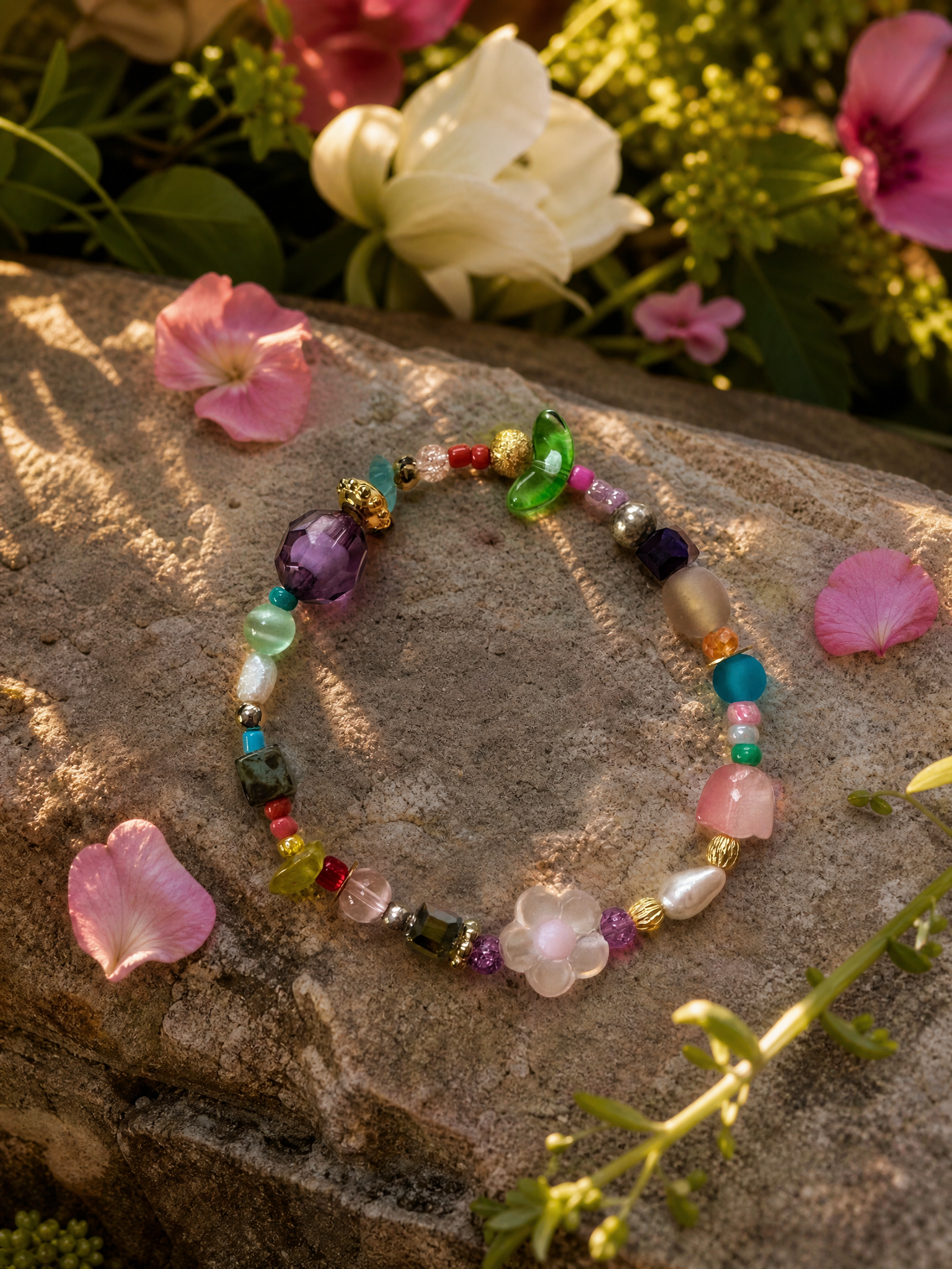 Vibrant Beaded Gemstone Bracelet