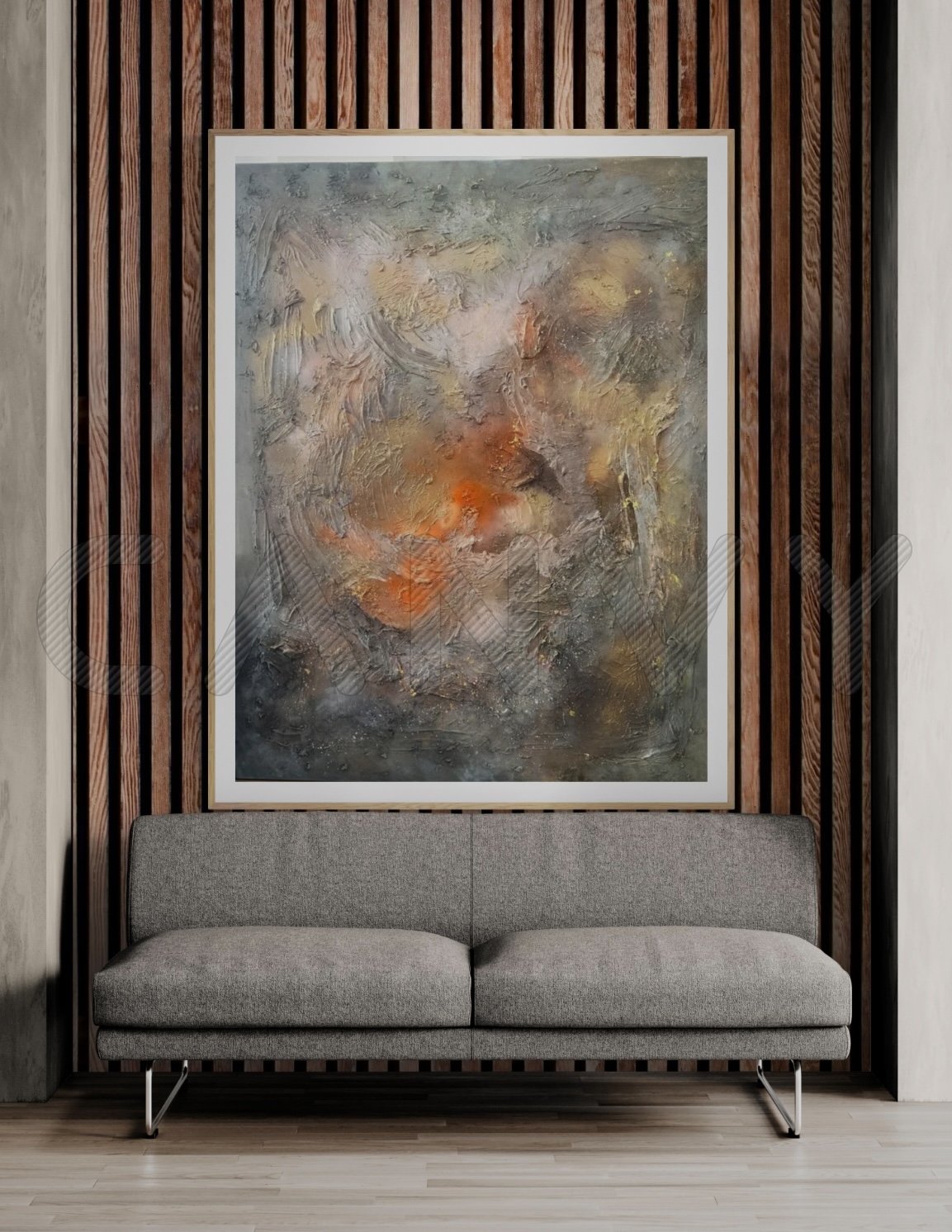 Textured abstract painting