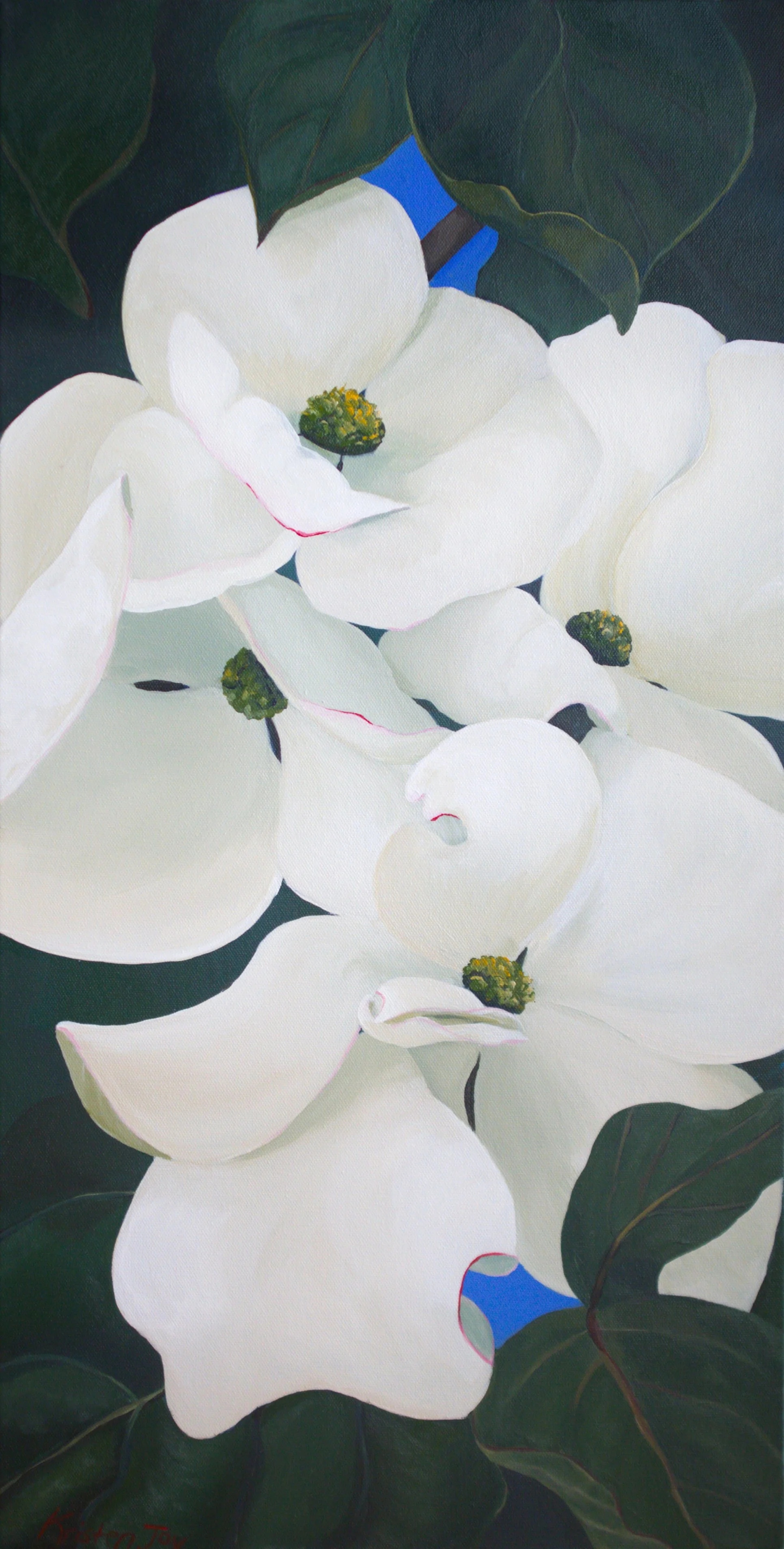 Flowering Dogwood   Acrylic on canvas    15 x 30 in. $350