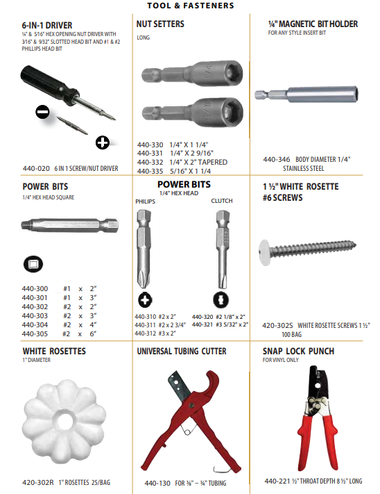 Tools & Fasteners — SunRys Distributors