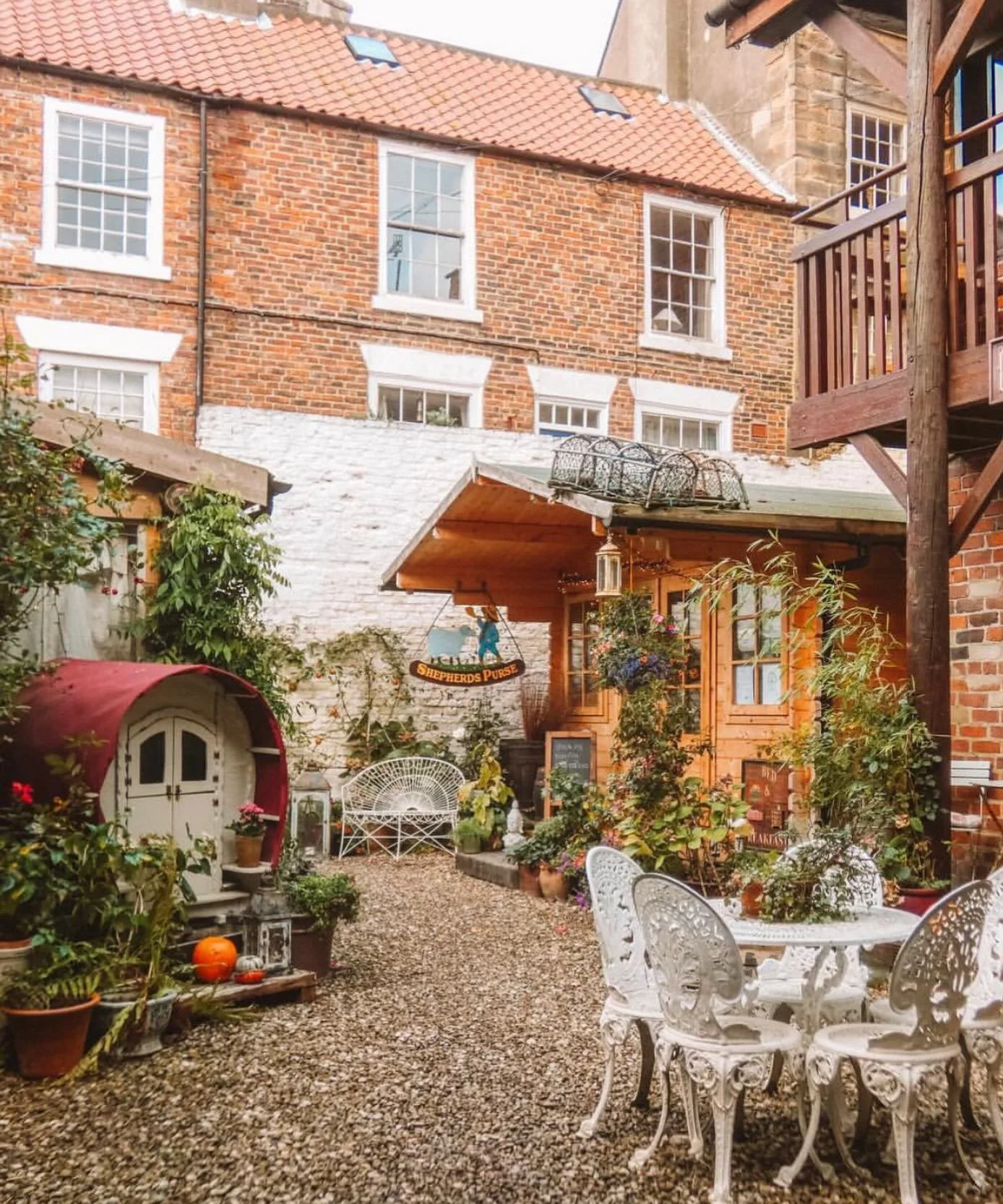 The Shepherds Purse - Guesthouse, Ceremony Space &amp; Secret Garden is tucked away within The Old Workshops - a quaint and historic location, home to a bustling Victorian jet workshop in a past life. Just a stone&rsquo;s throw from Whitby Abbey, on 