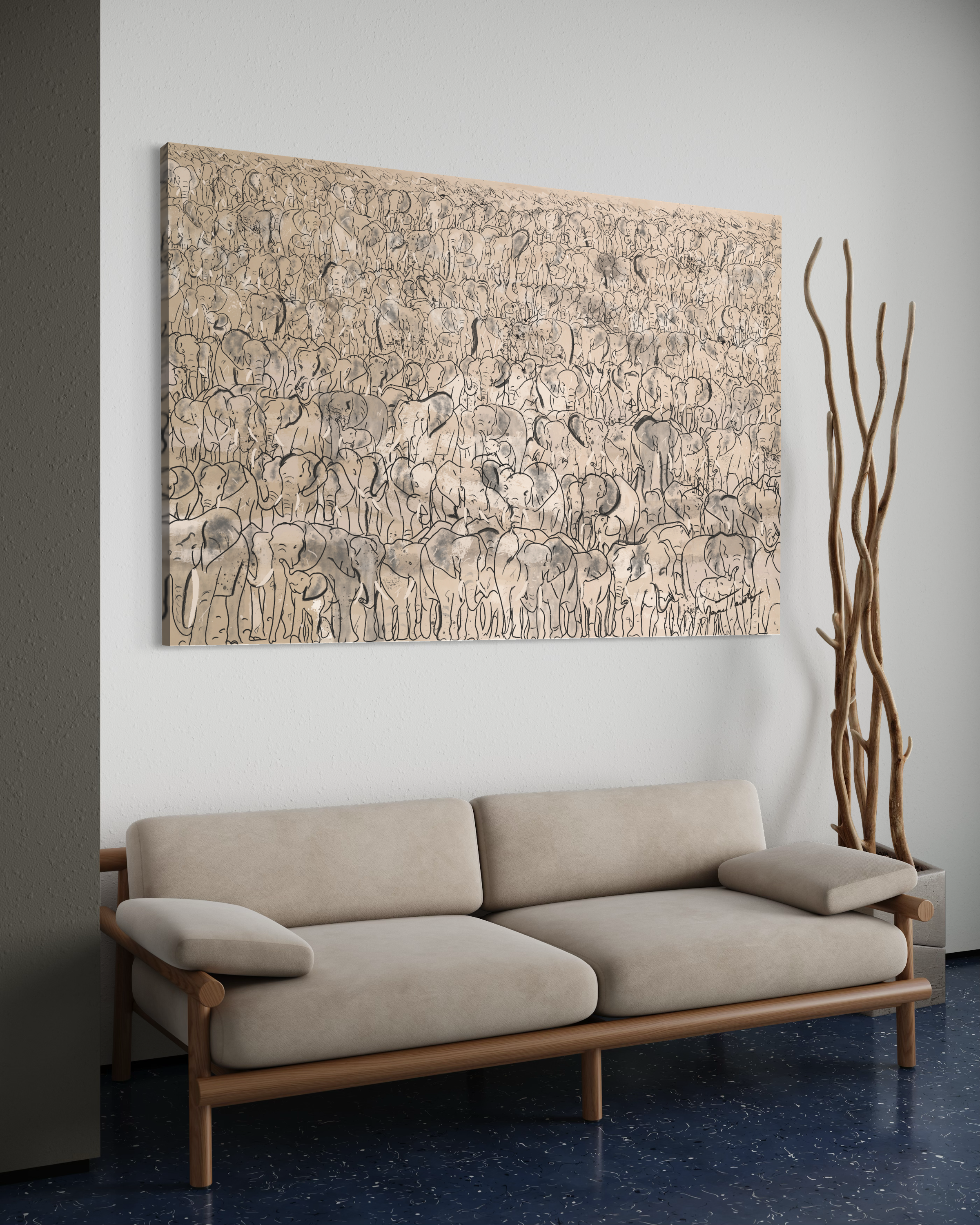 Thundering Herd Landscape Stretched Canvas Side.jpeg
