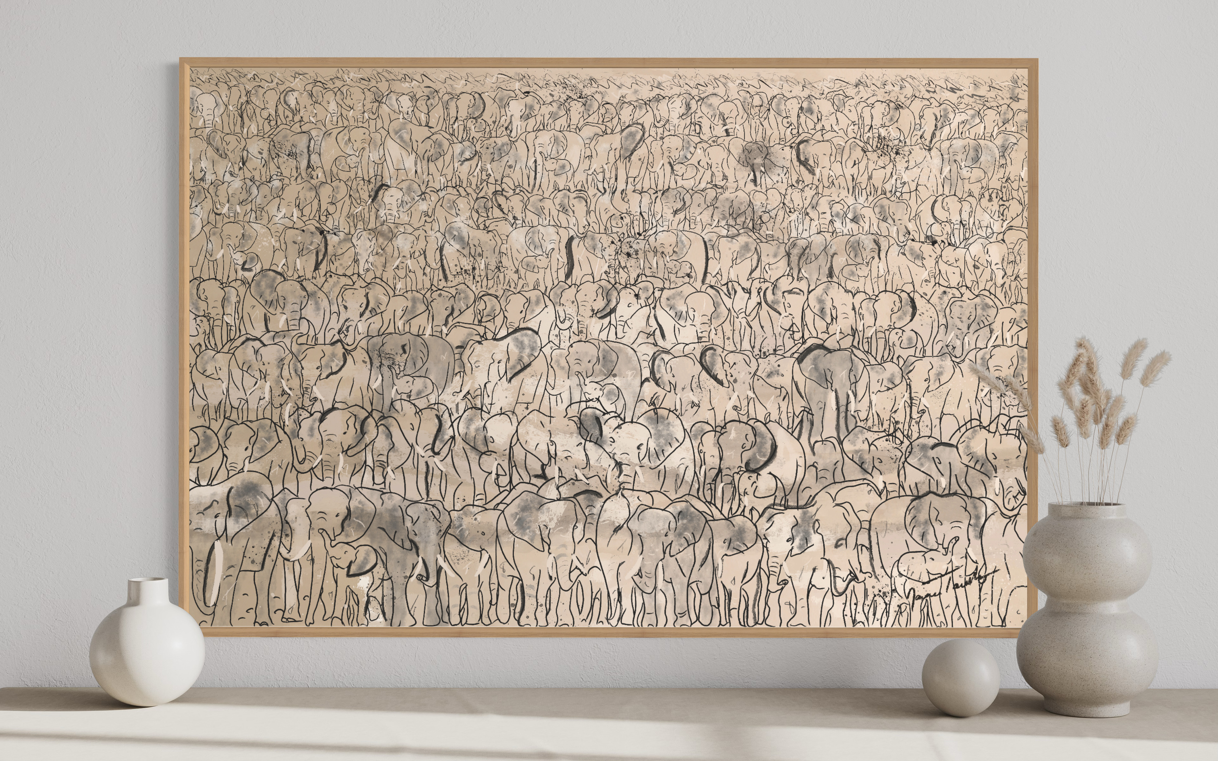 Thundering Herd Landscape Oak Frame Straight.jpeg