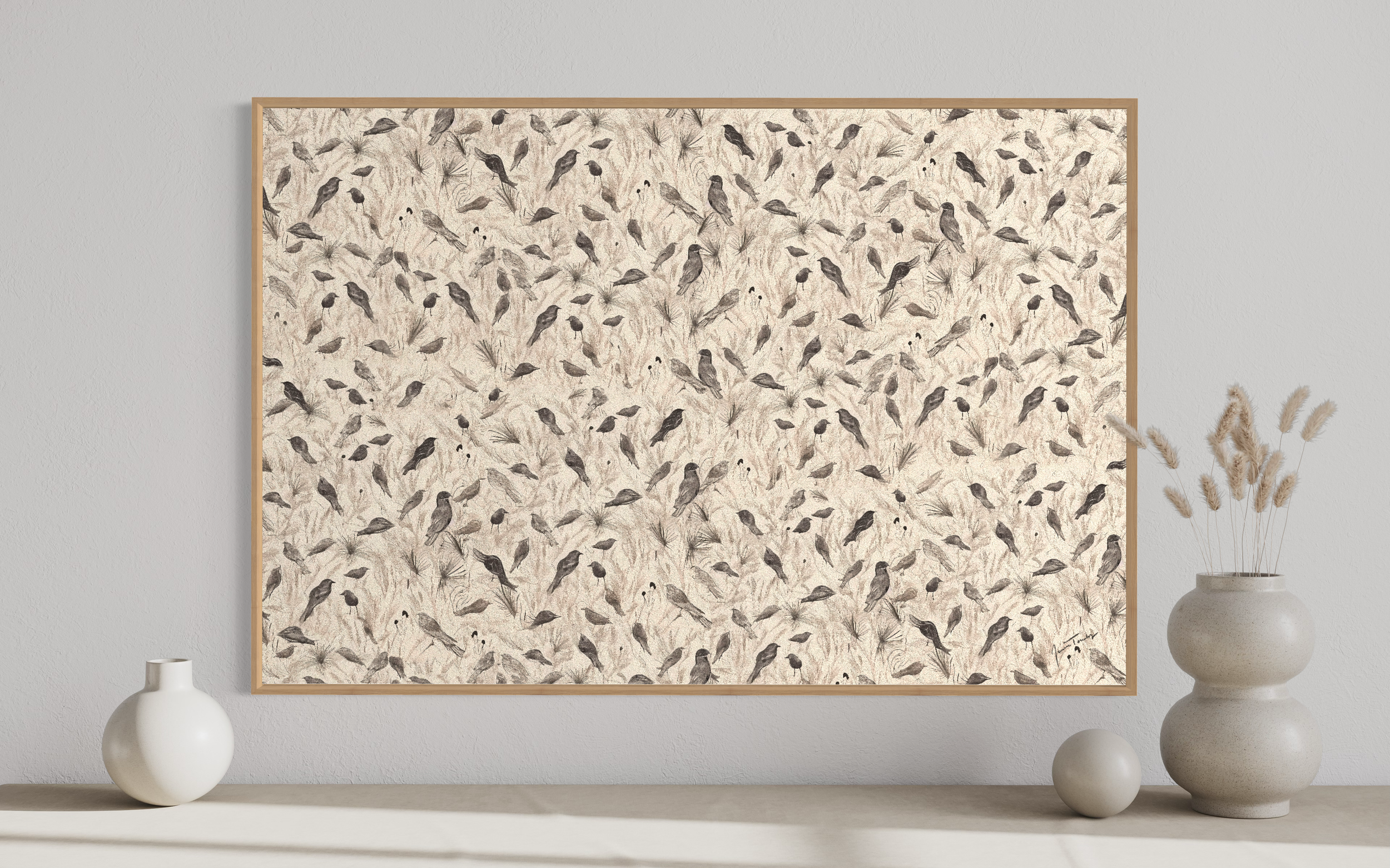 Soaring Flock Landscape Oak Frame.jpeg