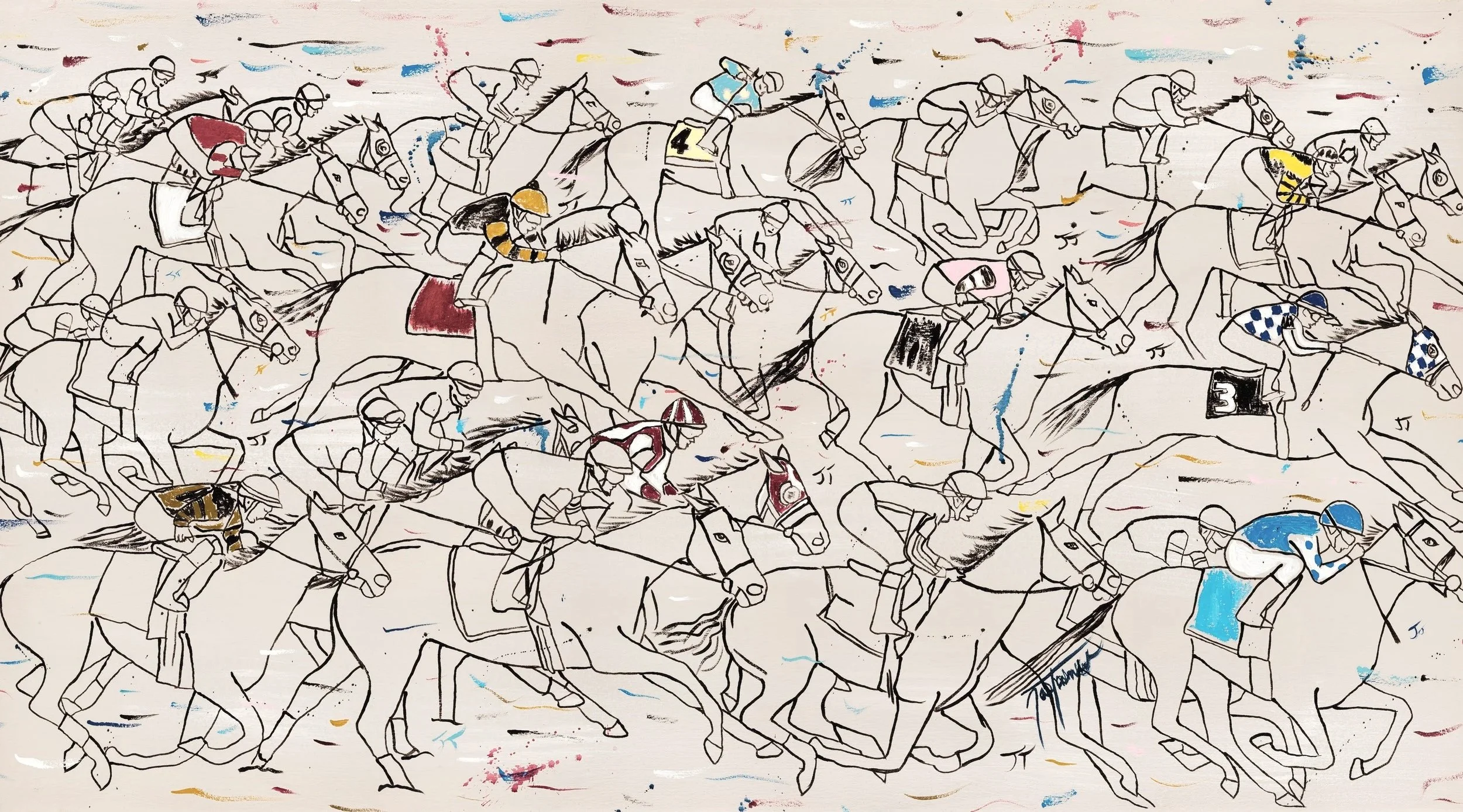 Santa Anita Racehorse Painting