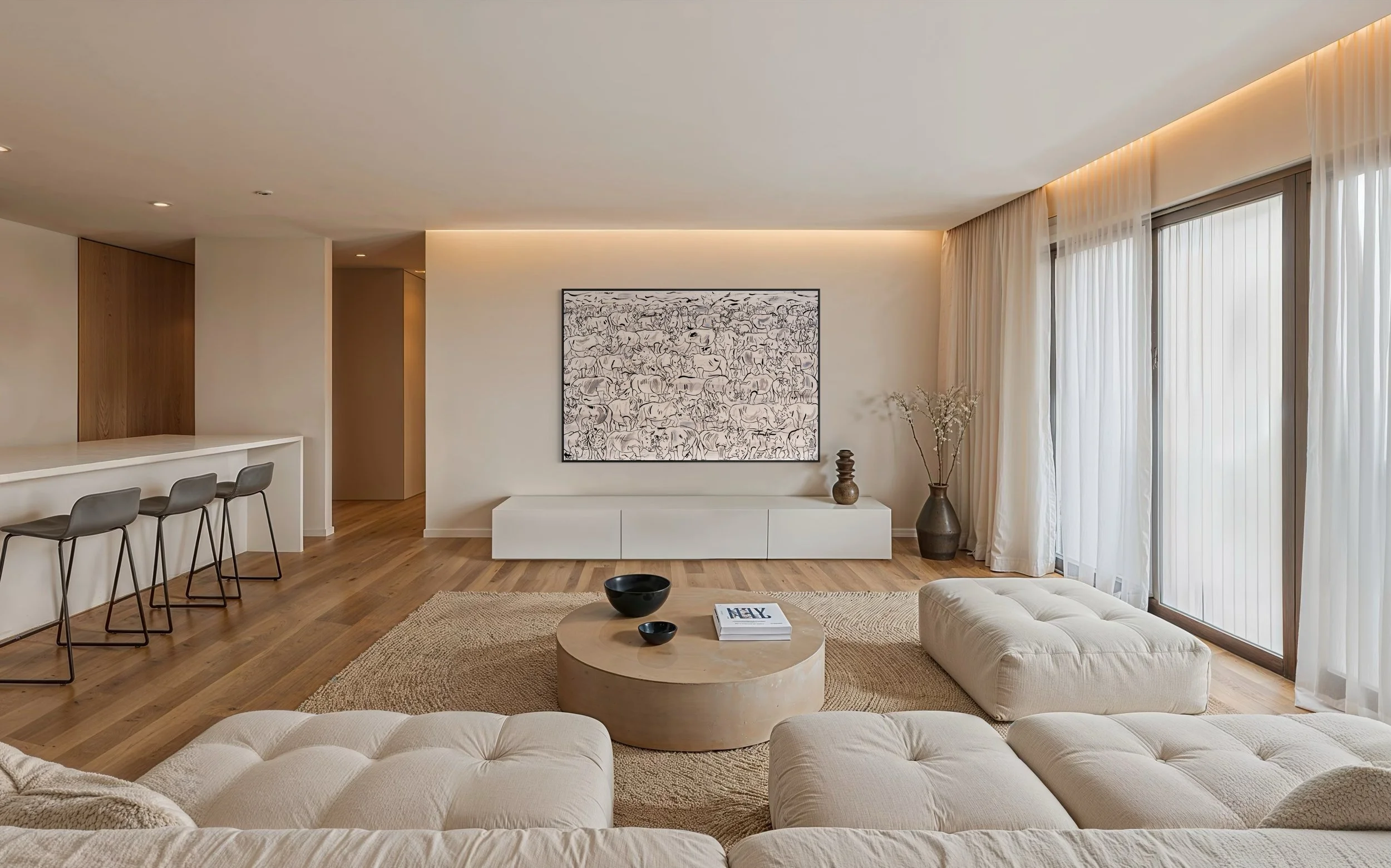 Rambling Herd of Rhinos fine art print