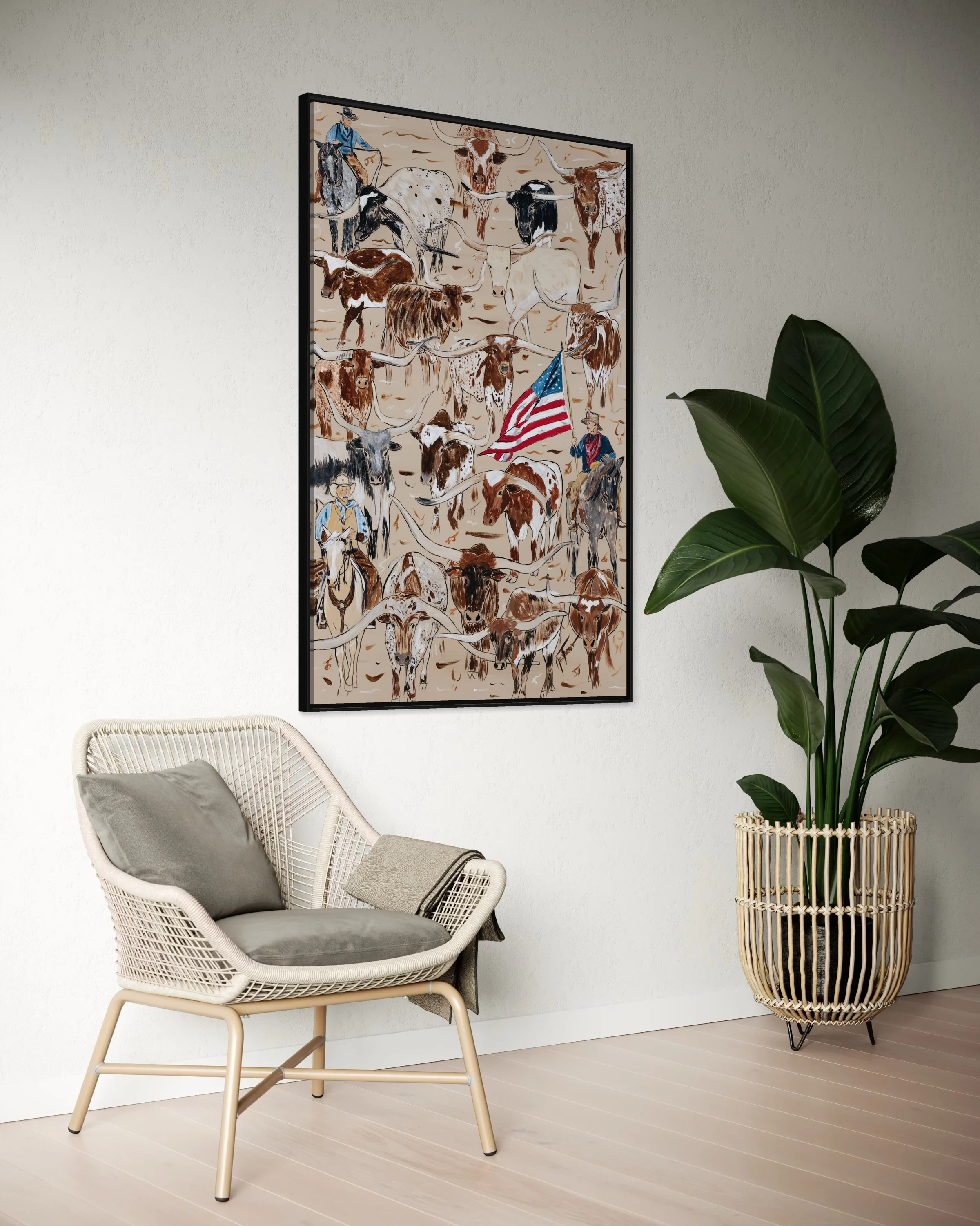 Fort Worth Herd original painting