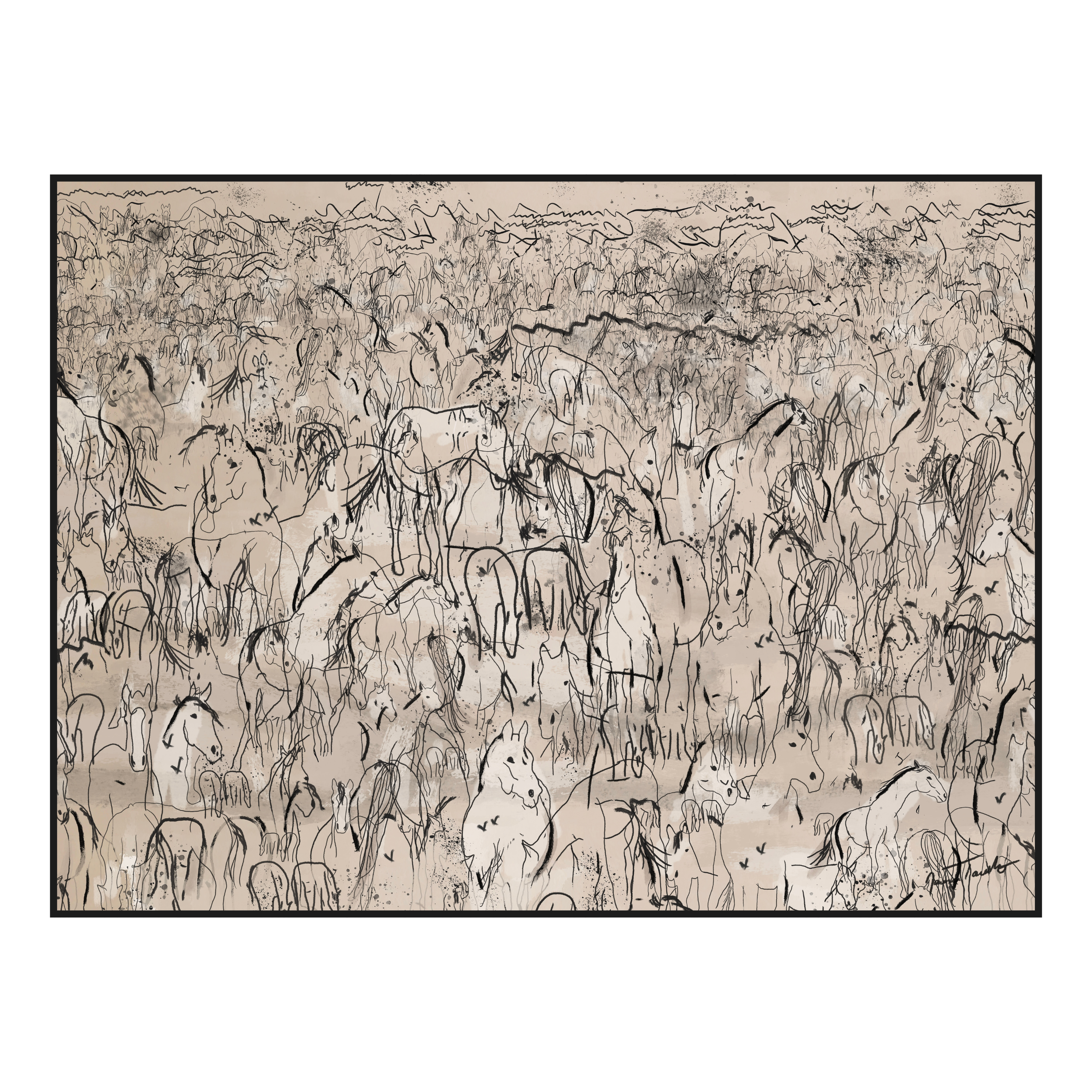 *Museum Quality Print | Galloping Herd