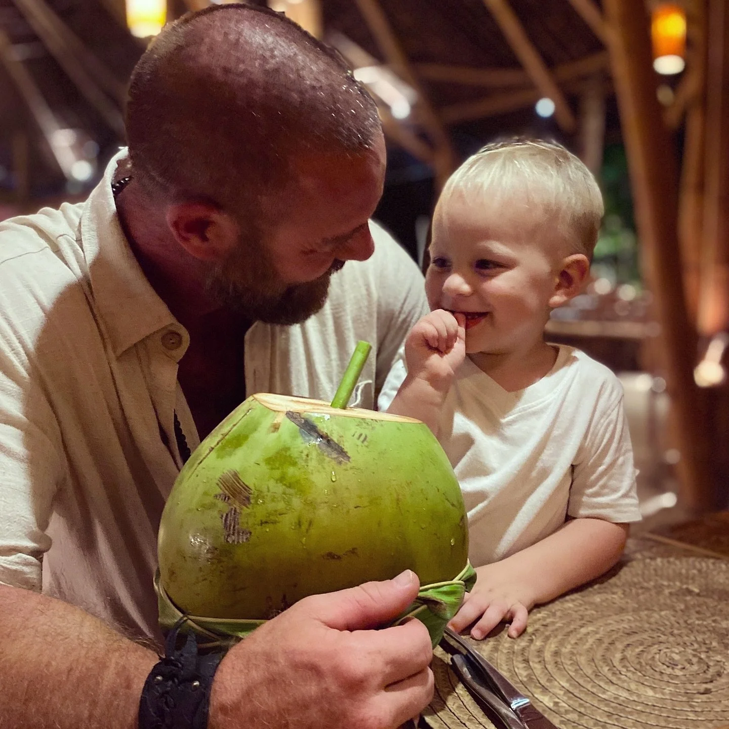 Sharing a coconut with Matthew tonight made me stop and take it all in. He was smiling so big and looking at me like I was his whole world. It hit me in that moment how fast time is moving. I&rsquo;ve had little moments like this with each of my kids