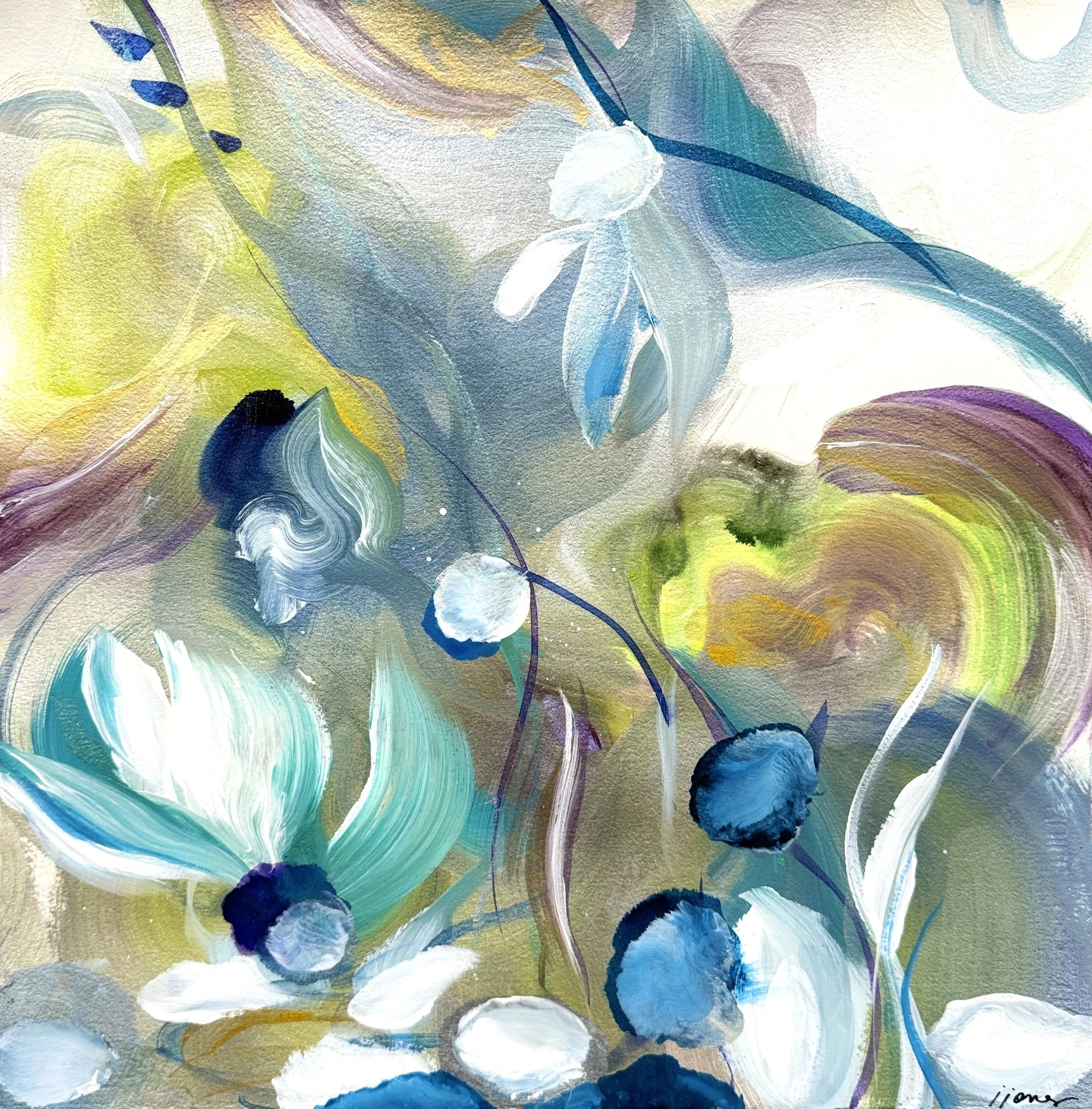 “Myths & Truths I”  16”H x 16”W Painting on Paper ©2024 Jennifer J. L. Jones
SOLD