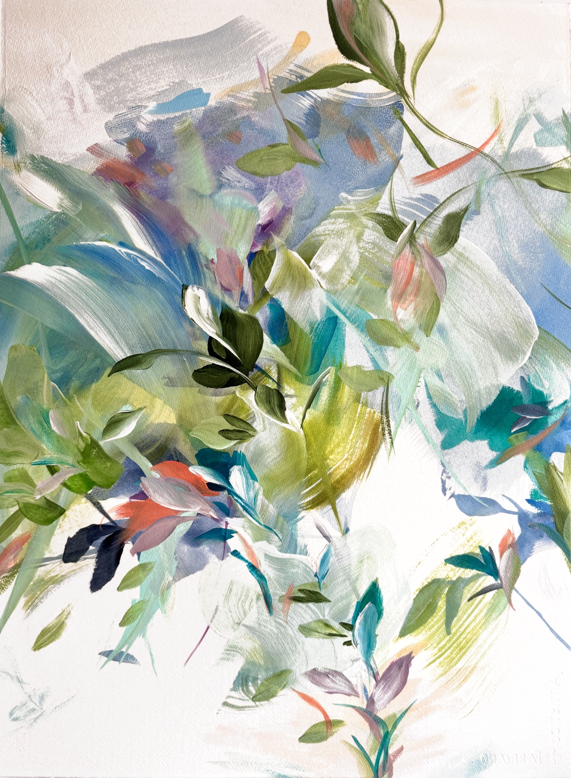 Alruna No. 1			
30h x 22.5w in.
Painting on paper
©2026 Jennifer J. L. Jones
Available at Hillary Whitaker Gallery, Ponte Vedra Beach, FL, U.S.