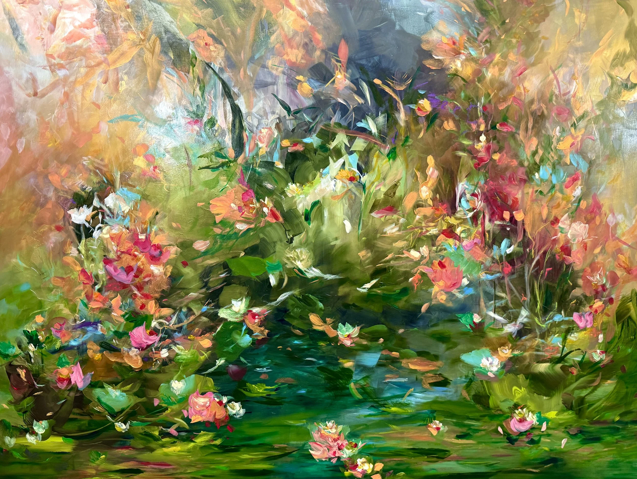 Revalis
72h x 96w in. 
Painting on baltic birch wood panel
©2026 Jennifer J. L. Jones
Available at New River Fine Art, Ft. Lauderdale FL, U.S.