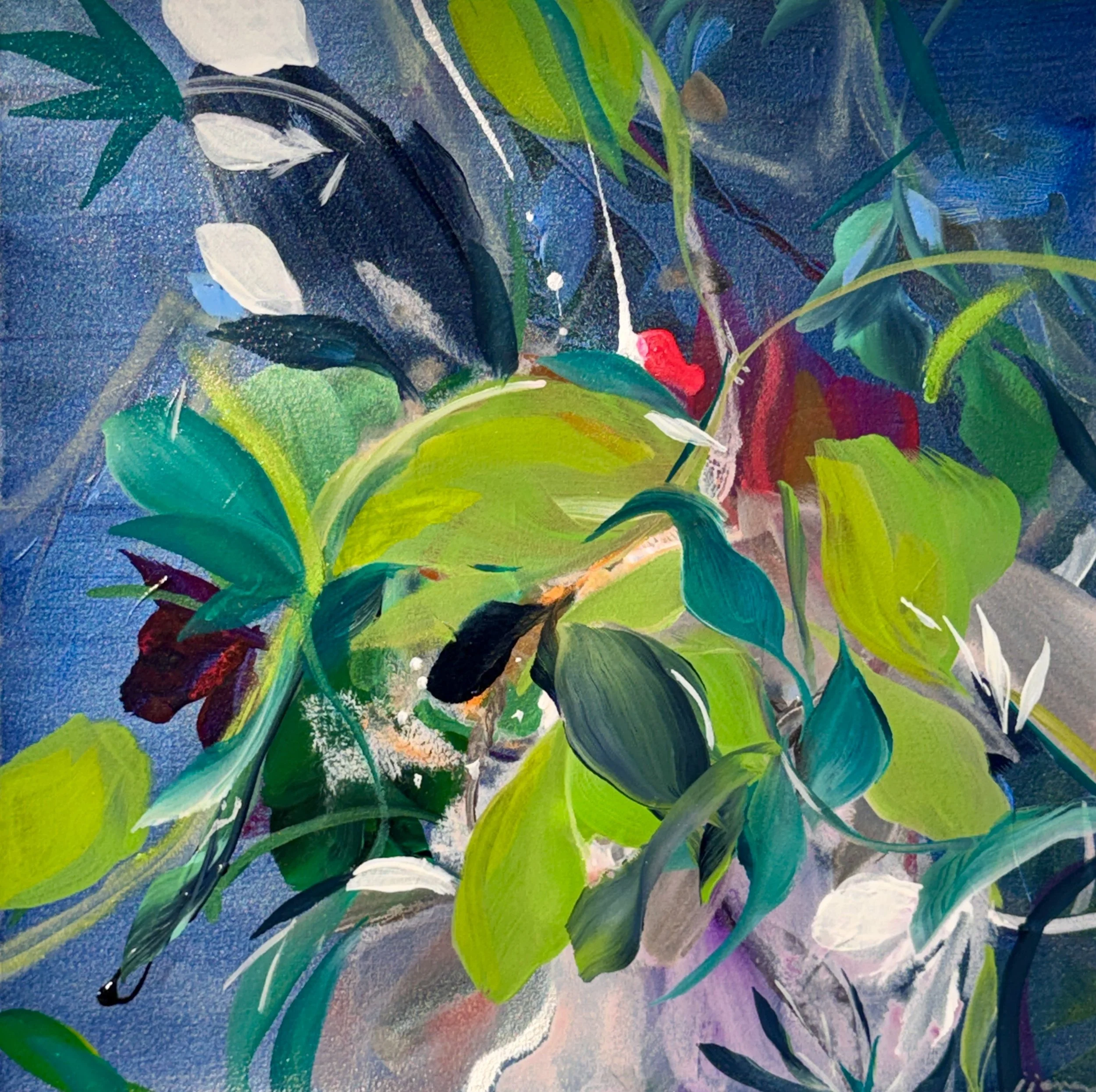 Vestige No.8
15h x 15w in. 
Painting on Paper
©2026 Jennifer J. L. Jones
Available at New River Fine Art, Ft. Lauderdale FL, U.S.