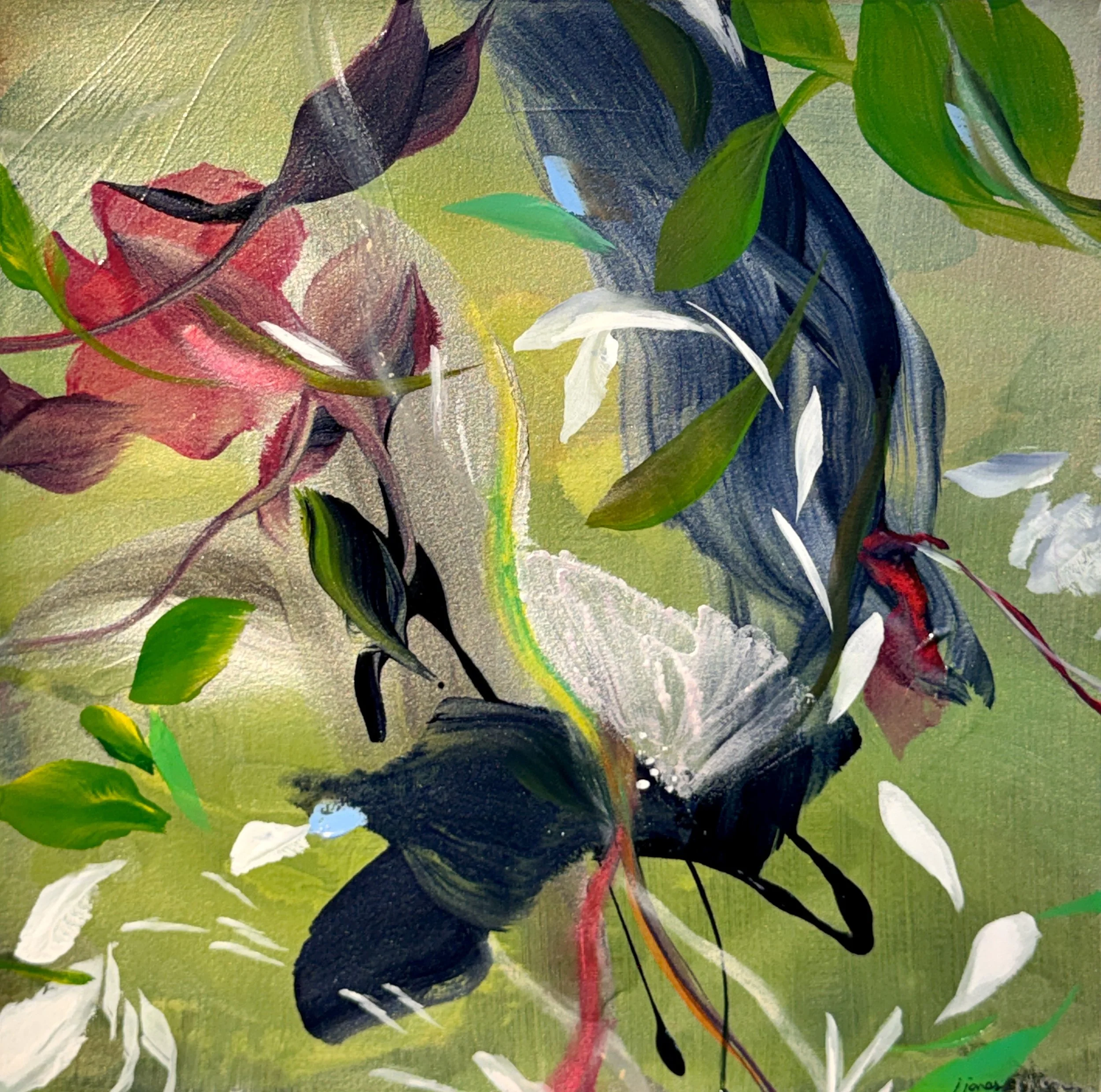 Vestige No.2
15h x 15w in. 
Painting on Paper
©2026 Jennifer J. L. Jones
Available at New River Fine Art, Ft. Lauderdale FL, U.S.