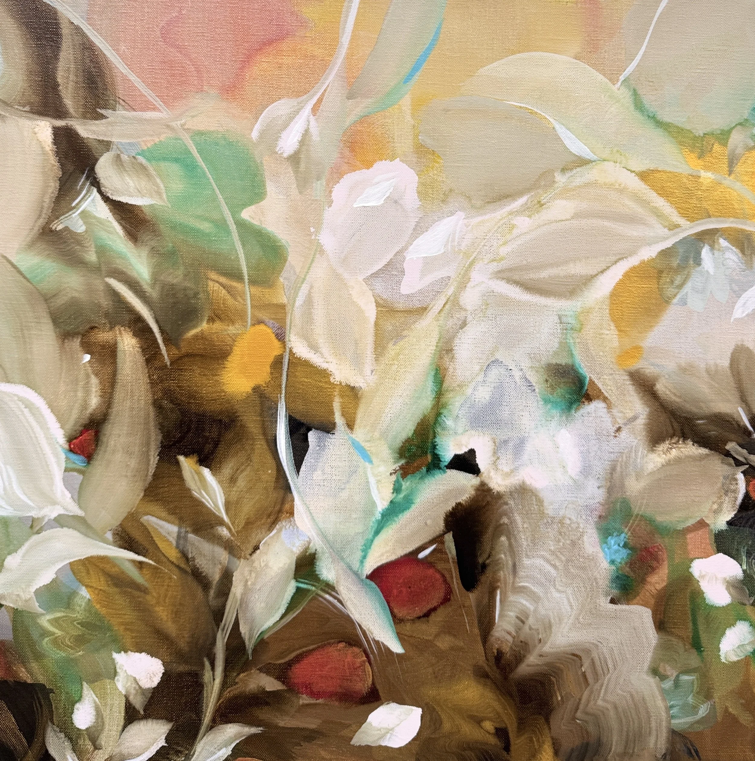 Mulan No. 3
20 x 20 in.
Painting on stretched linen
©2025 Jennifer J. L. Jones
Available at New River Fine Art, Ft. Lauderdale FL, U.S.