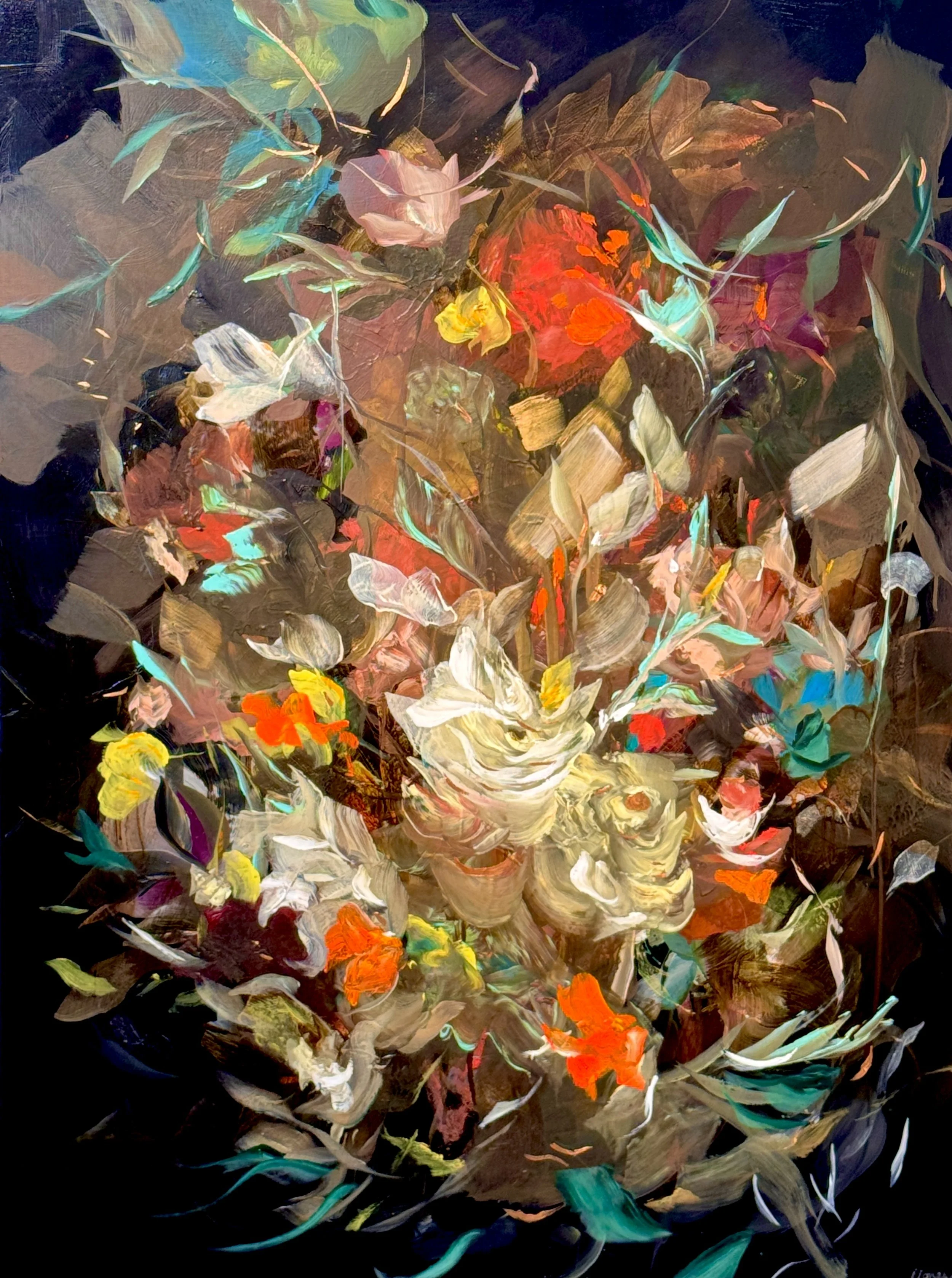 Harpsichord No.2
48h x 36w in. 
Painting on baltic birch wood panel
©2026 Jennifer J. L. Jones
Available at New River Fine Art, Ft. Lauderdale FL, U.S.